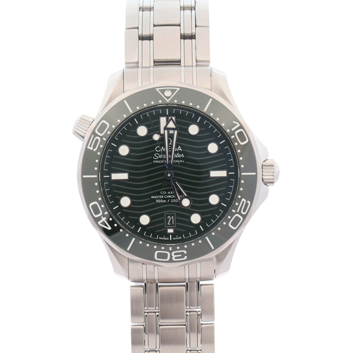 Omega Seamaster Diver 300m Green Dial Watch Ref# 210.3.42.20.10.001 - Happy Jewelers Fine Jewelry Lifetime Warranty