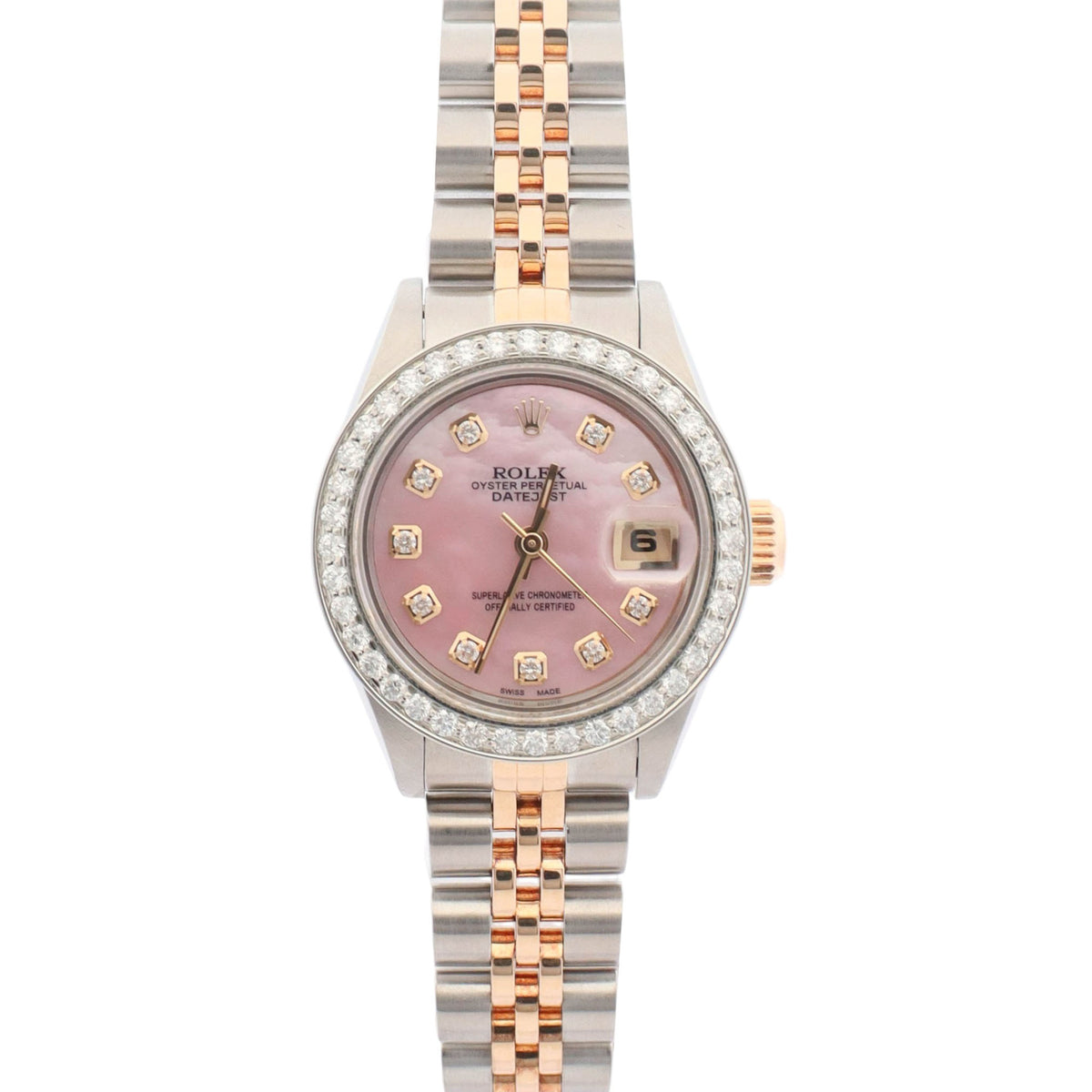 Rolex Datejust 26mm Pink MOP Dial Watch Ref# 69173 - Happy Jewelers Fine Jewelry Lifetime Warranty