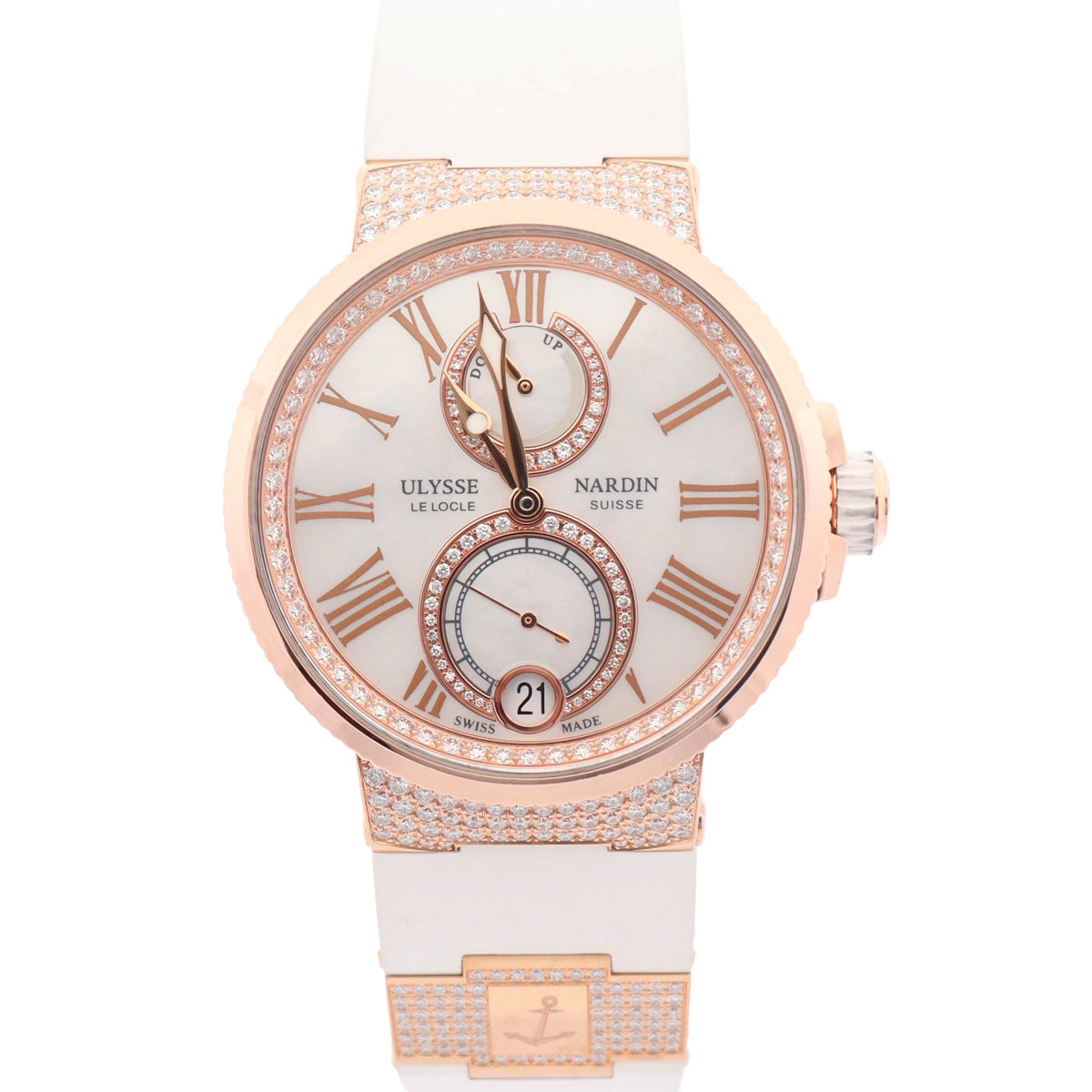 Ulysse Nardin Lady's Marine Chronometer 39mm MOP Dial Watch Ref: 1182-160