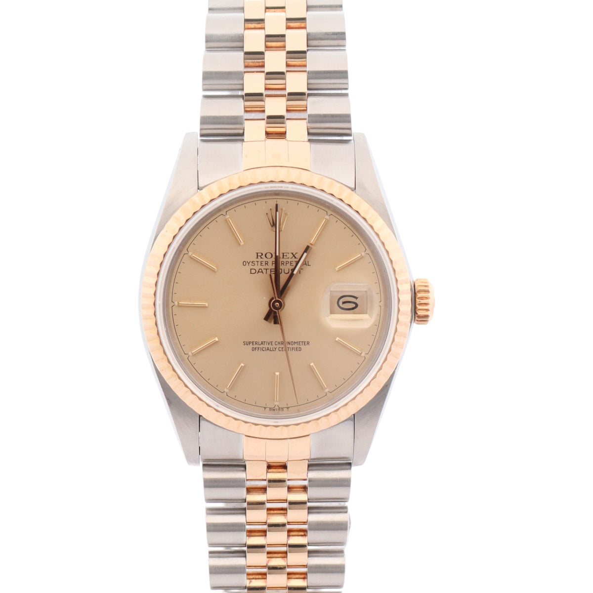 Rolex Datejust 36mm Champagne Dial Watch Ref# 16233