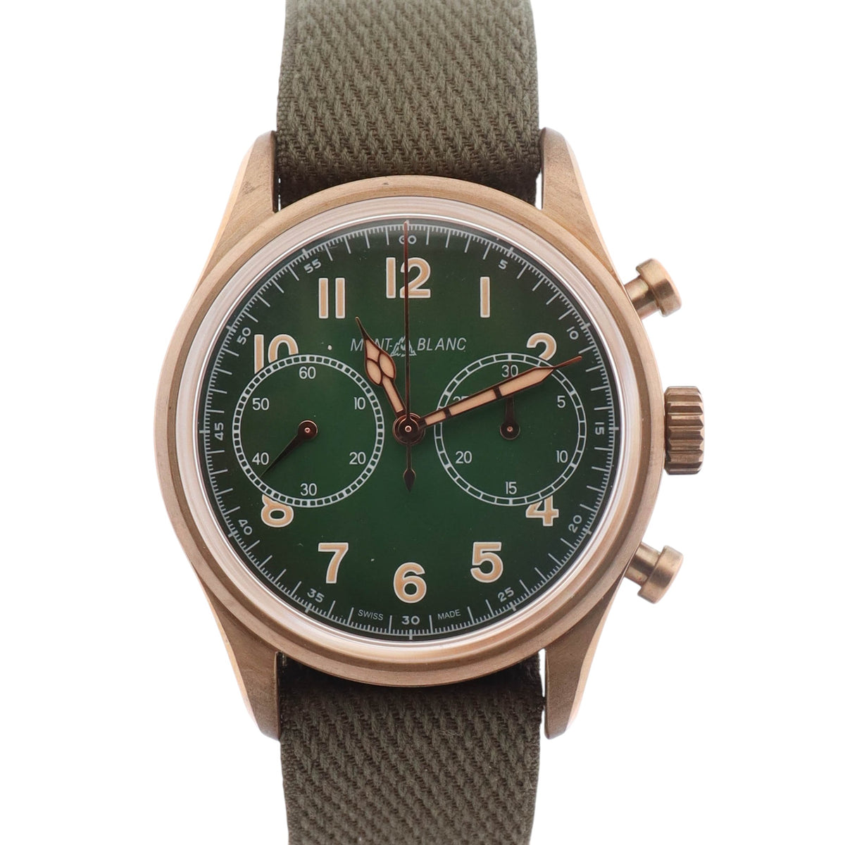 Montblanc 1858 42mm Green Dial Watch Ref# U0119908 - Happy Jewelers Fine Jewelry Lifetime Warranty