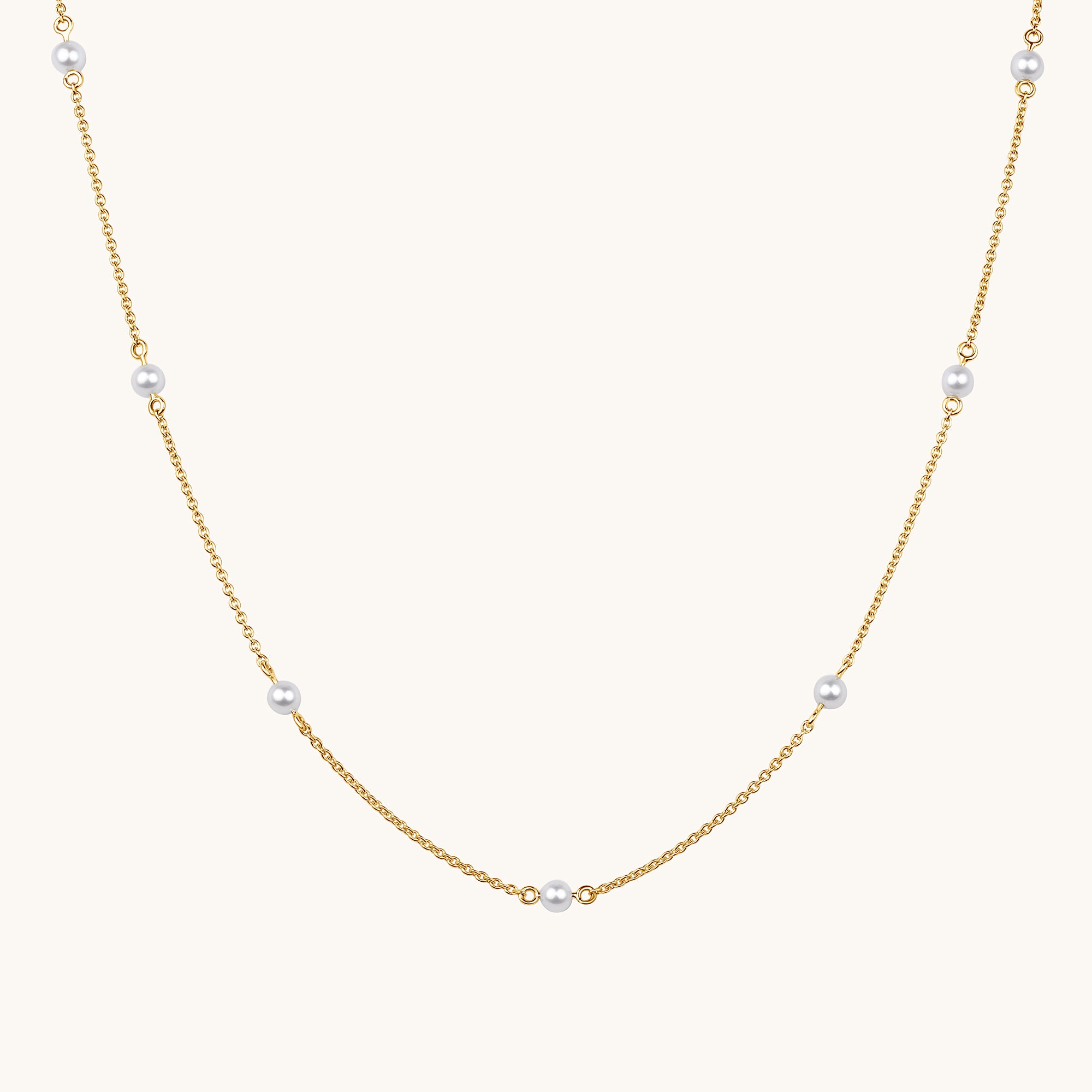 Pearl Station Necklace - Happy Jewelers Fine Jewelry Lifetime Warranty