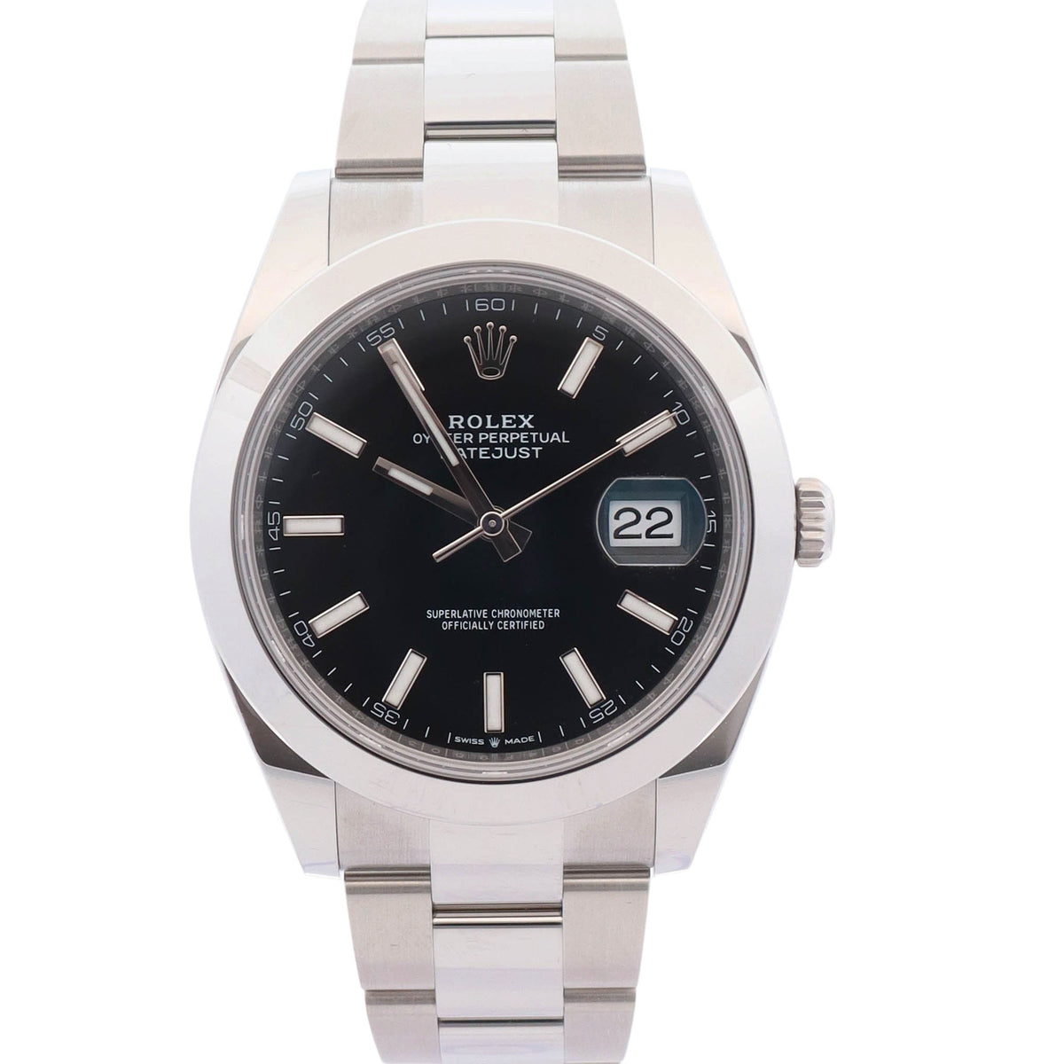 Rolex Datejust 41mm Black Dial Watch Ref# 126300 - Happy Jewelers Fine Jewelry Lifetime Warranty