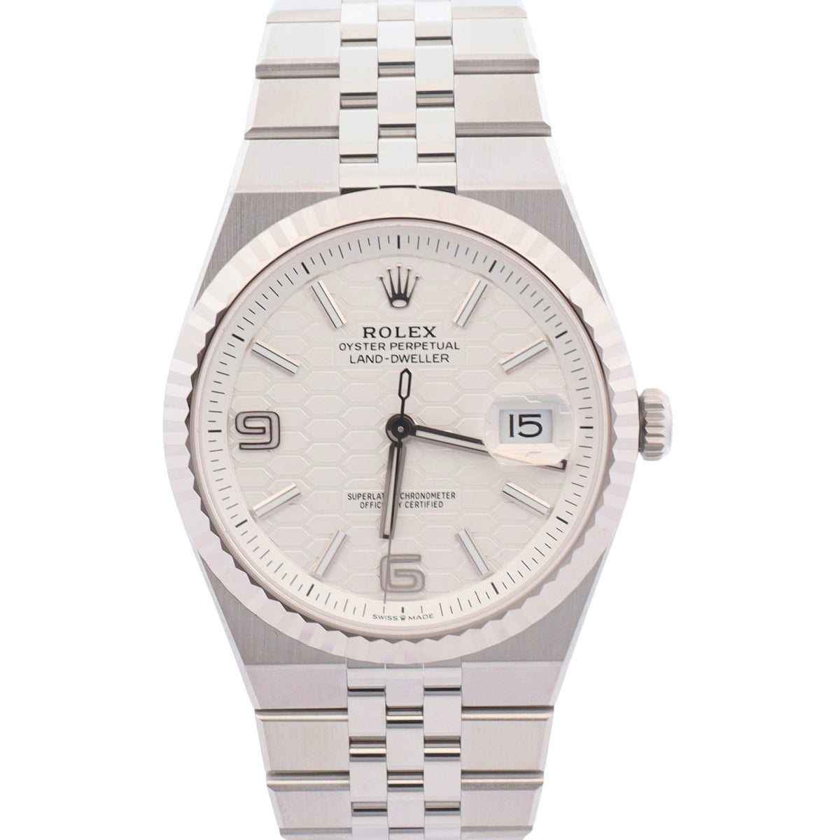 Rolex Land-Dweller 40mm White Dial Watch Ref# 127334 - Happy Jewelers Fine Jewelry Lifetime Warranty