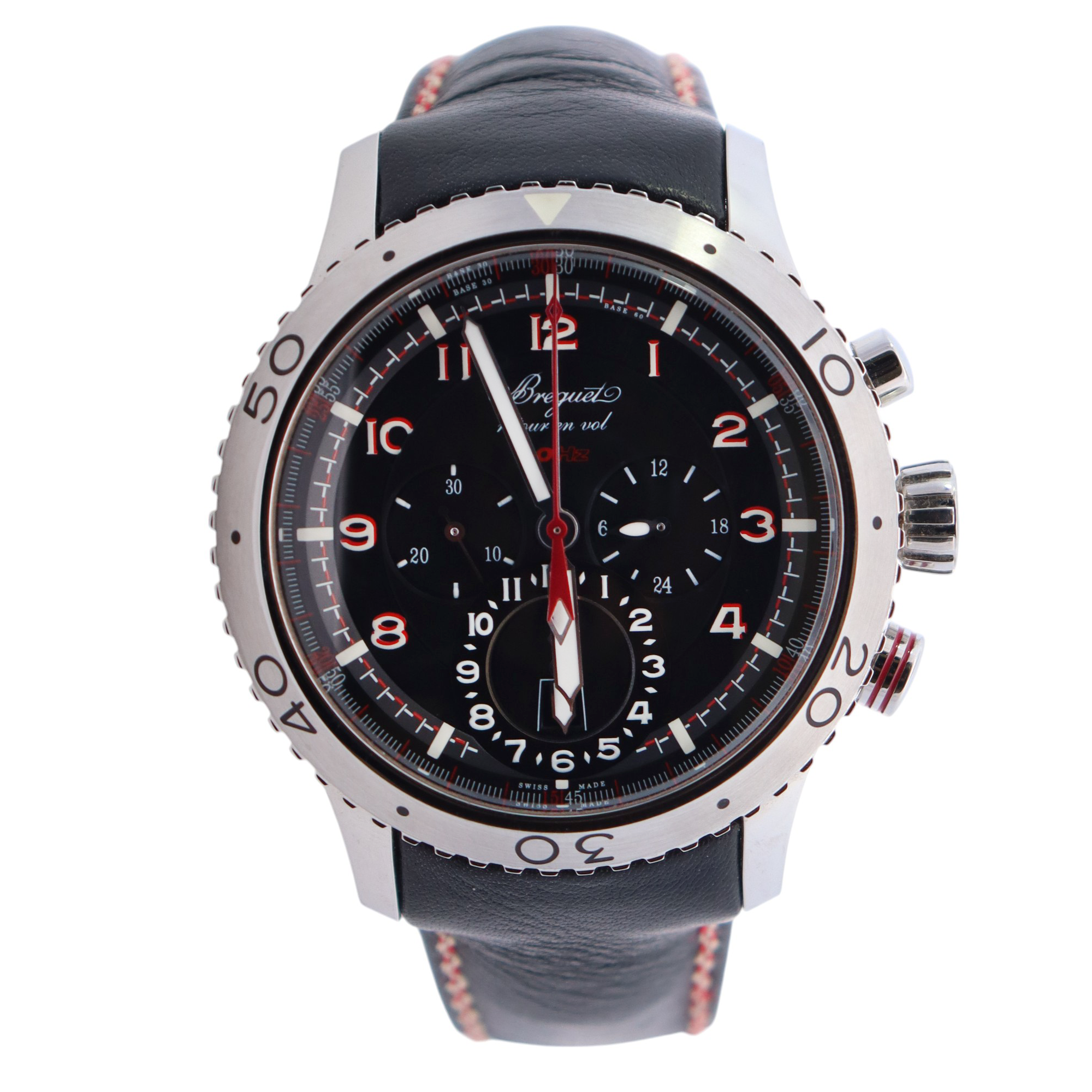 Breguet Type XXII 44mm Black Dial Watch Ref# 3880/1 - Happy Jewelers Fine Jewelry Lifetime Warranty