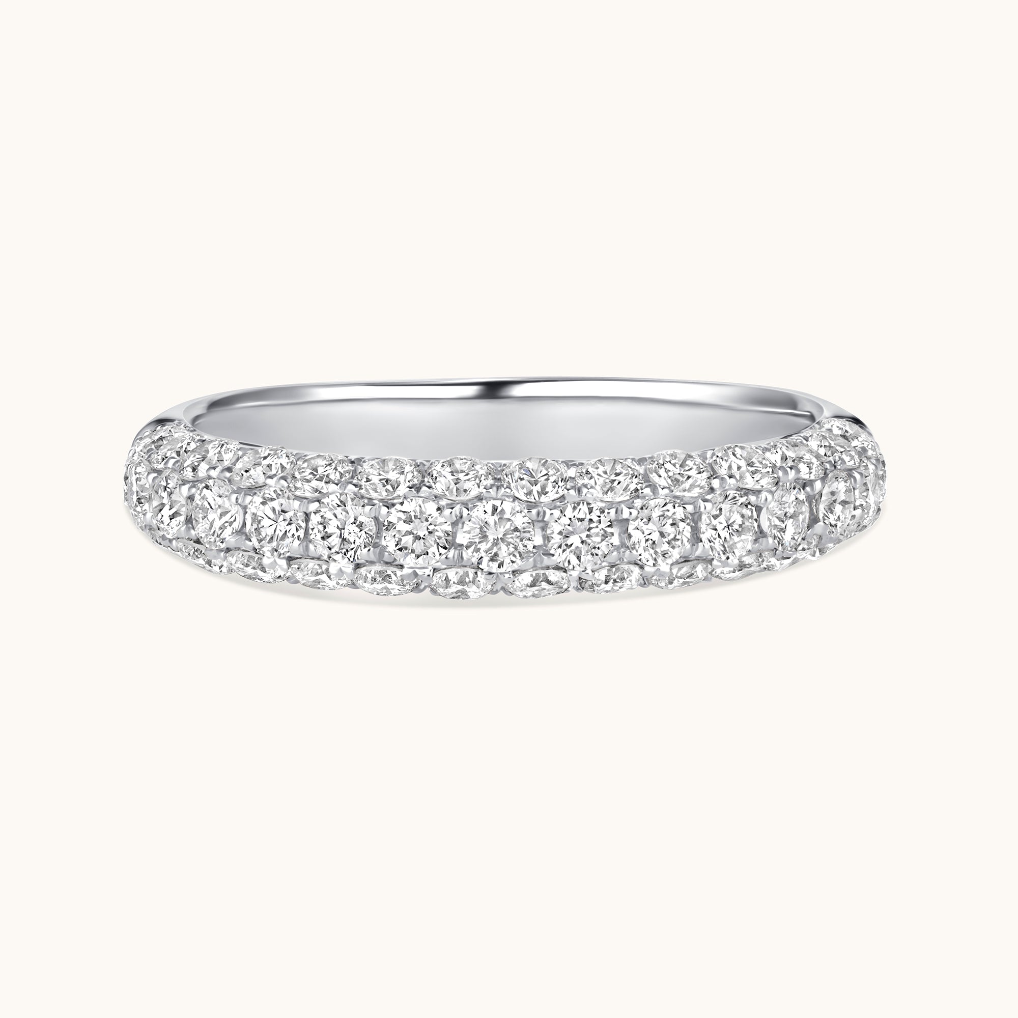 3D Diamond Halfway Band - Happy Jewelers Fine Jewelry Lifetime Warranty