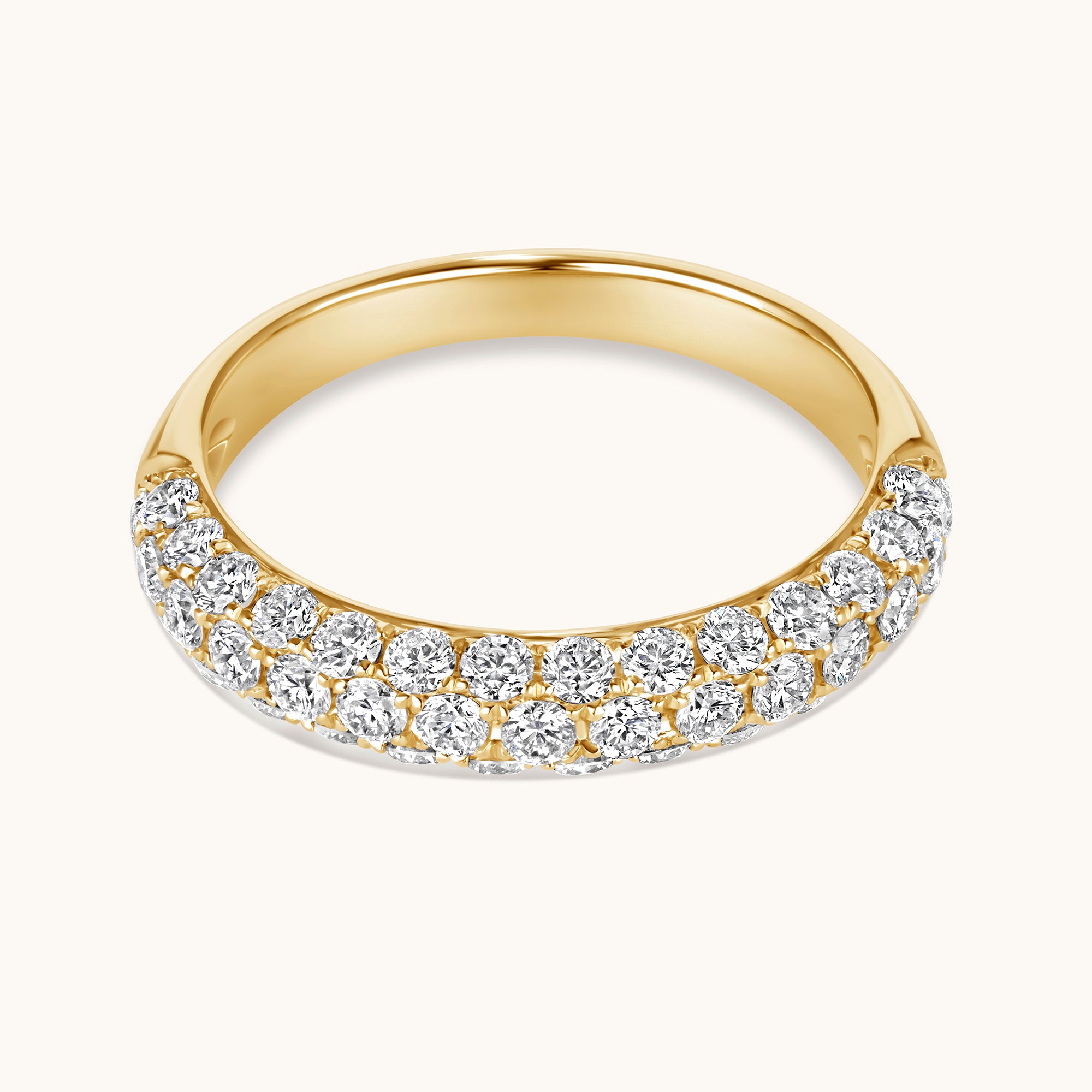 3D Diamond Halfway Band - Happy Jewelers Fine Jewelry Lifetime Warranty