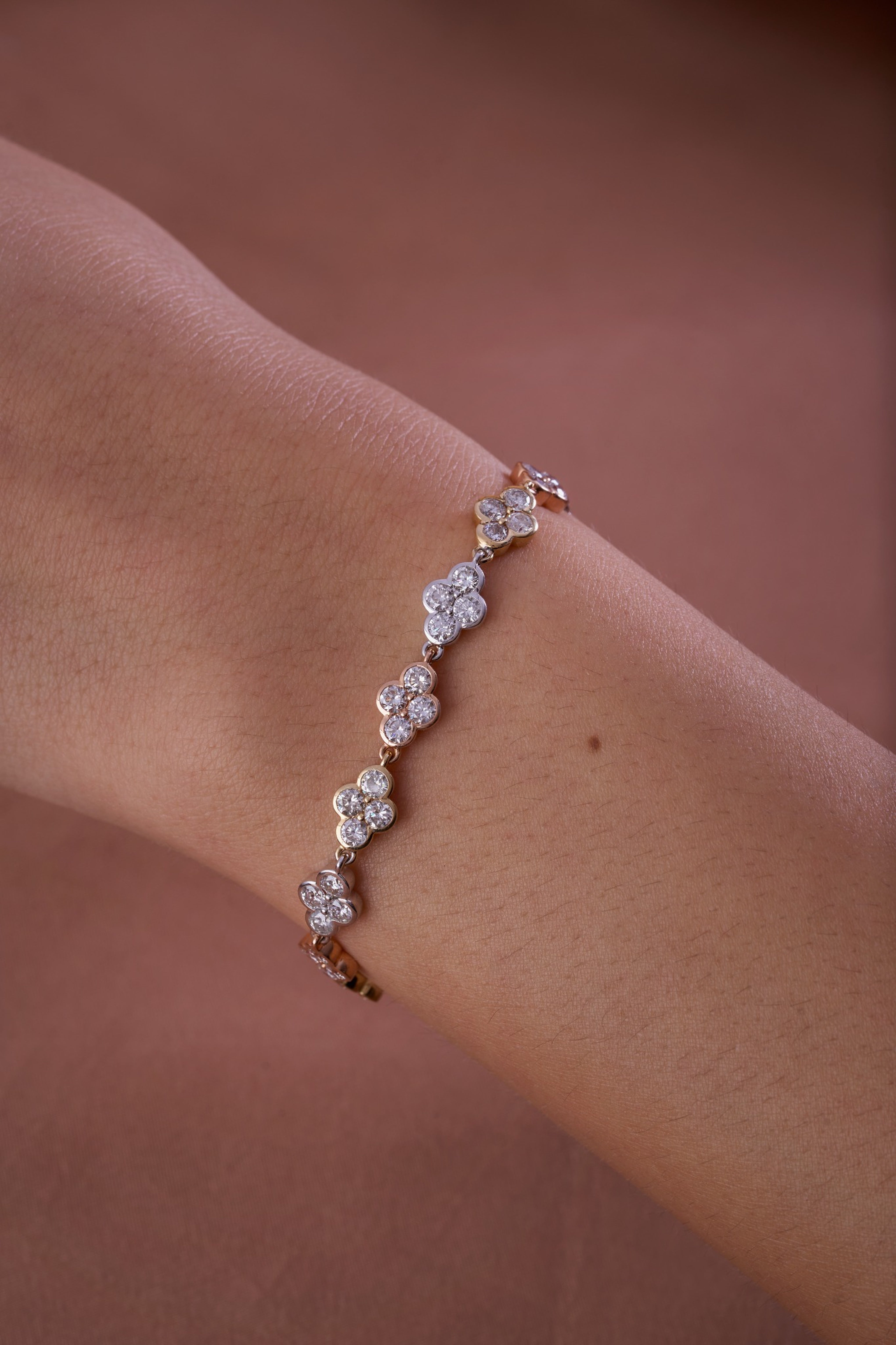 Tricolor Fancy Natural Tennis Bracelet - Happy Jewelers Fine Jewelry Lifetime Warranty
