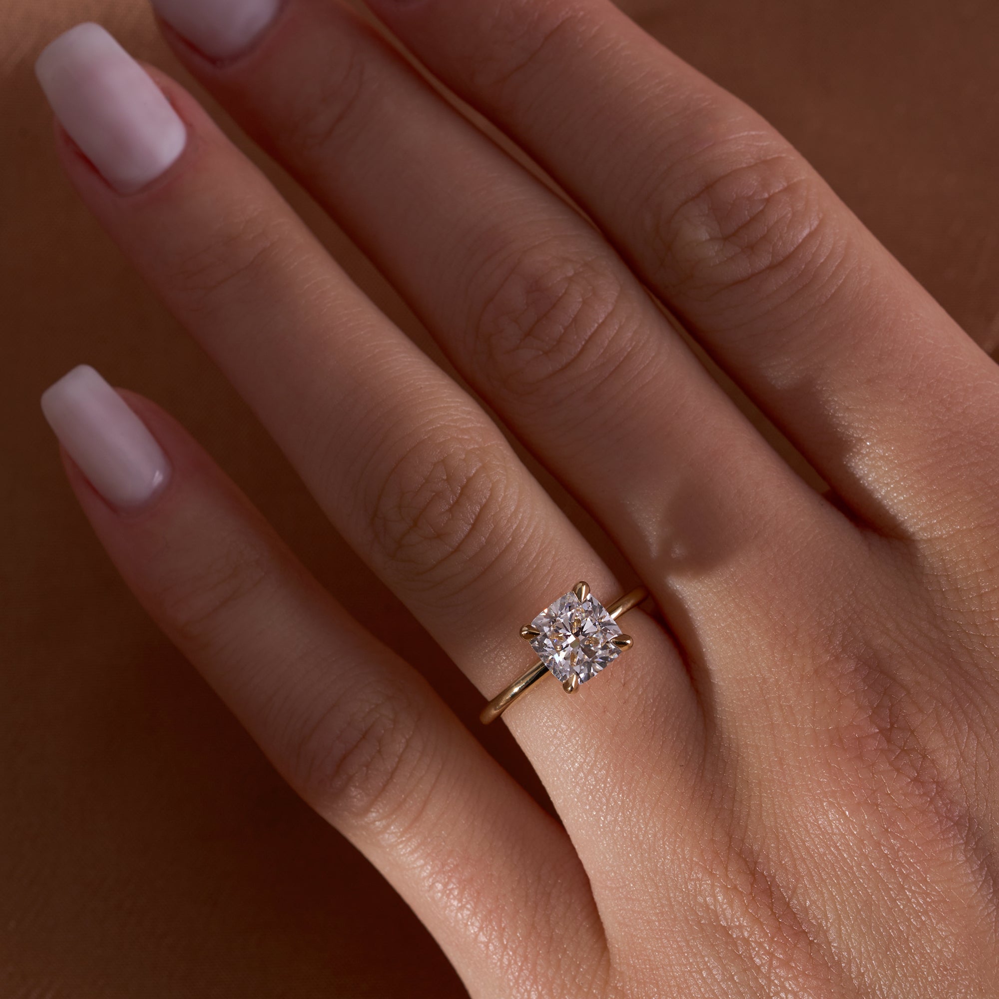 2.07 Cushion Lab Diamond Engagement Ring with Hidden Halo - Happy Jewelers Fine Jewelry Lifetime Warranty