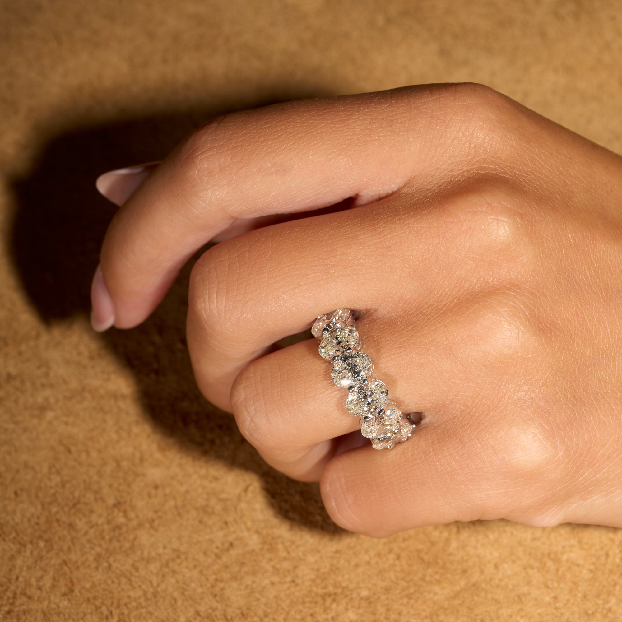 Oval Cut Diamonds Eternity Band