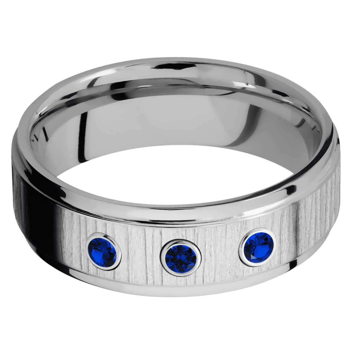 Titanium + Treebark1 , Polish Finish - Happy Jewelers Fine Jewelry Lifetime Warranty