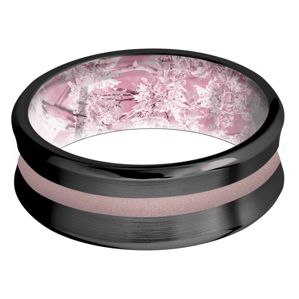 Zirconium + Satin , Polish Finish + King's Pink - Happy Jewelers Fine Jewelry Lifetime Warranty
