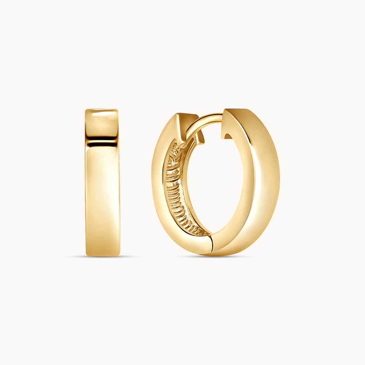 Flat Edge Huggies - Happy Jewelers Fine Jewelry Lifetime Warranty