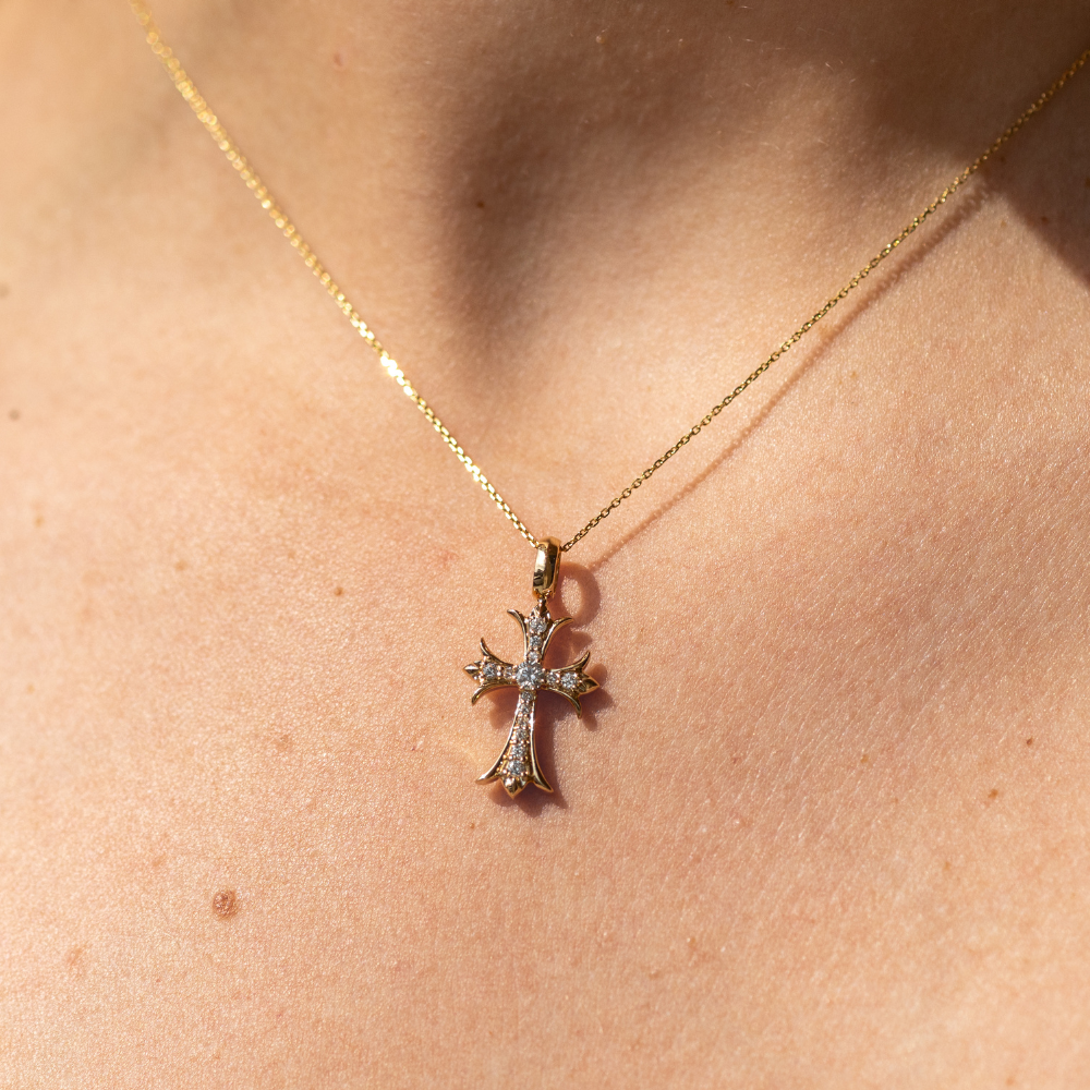 Cathedral Diamond Cross Pendant - Happy Jewelers Fine Jewelry Lifetime Warranty