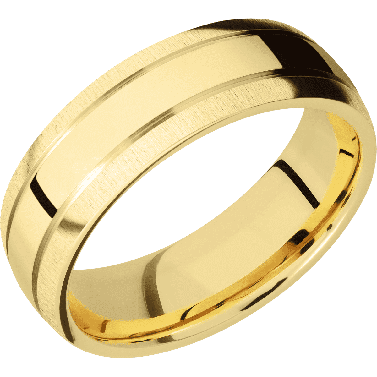 14K Yellow Gold + Polish , Crosssatin Finish - Happy Jewelers Fine Jewelry Lifetime Warranty