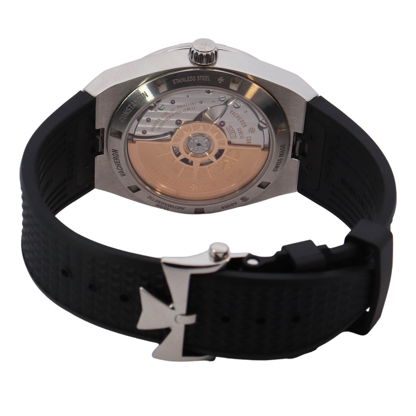 Vacheron Constantin Overseas Stainless Steel 41mm Black Stick Dial Watch Reference# 4500V/110A-B483 - Happy Jewelers Fine Jewelry Lifetime Warranty