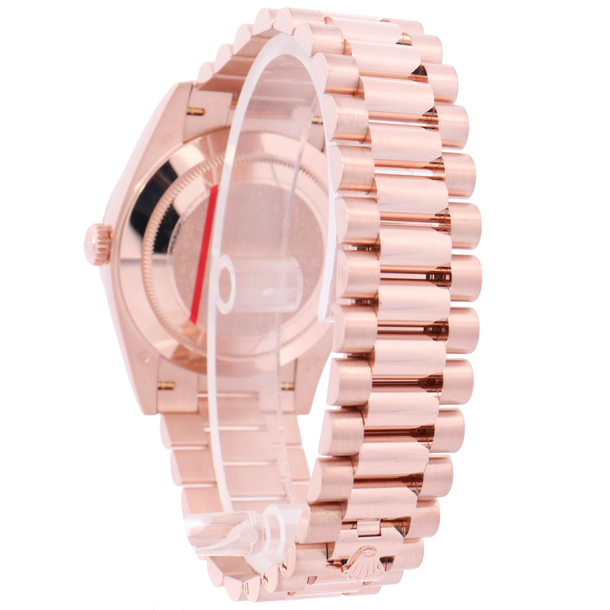 Rolex Day-Date 40mm Everose Gold Factory Pink Baguette Dial Watch Reference# 228345RBR - Happy Jewelers Fine Jewelry Lifetime Warranty