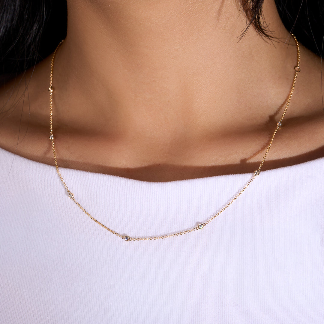 Diamond Bezel Necklace
