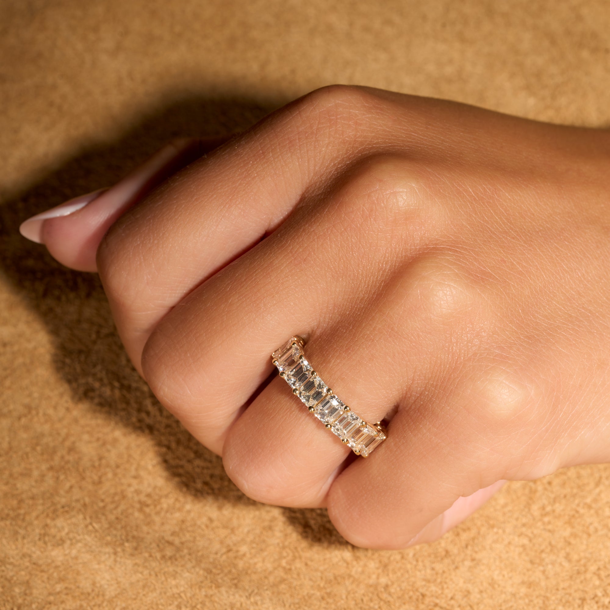 Emerald Cut Diamonds Eternity Band