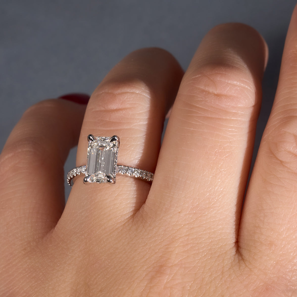 2.02 Emerald Natural Diamond Engagement Ring