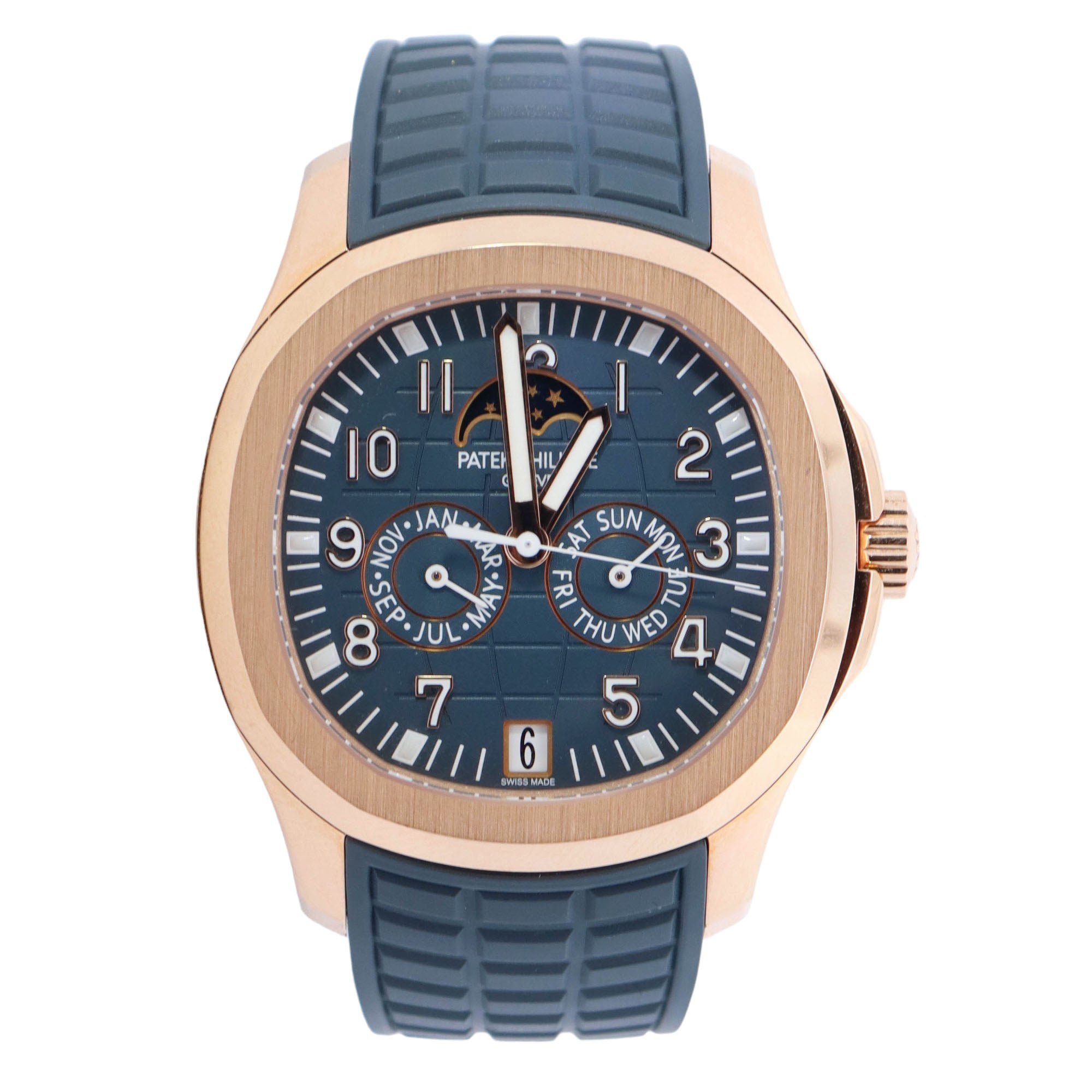 Patek Philippe Aquanaut 39mm Blue Dial Watch Ref# 5261R-001 - Happy Jewelers Fine Jewelry Lifetime Warranty