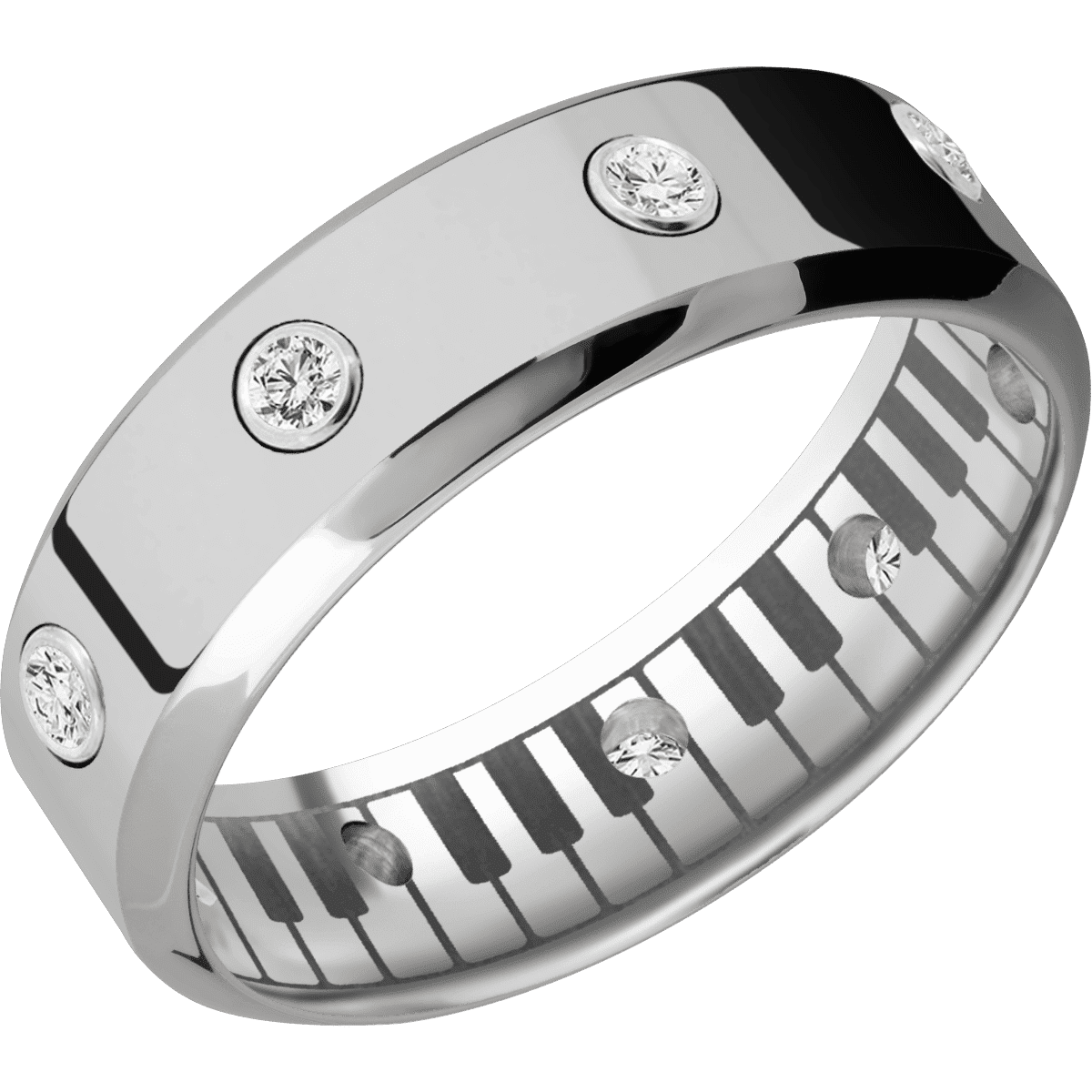 Titanium + Polish , Polish Finish - Happy Jewelers Fine Jewelry Lifetime Warranty