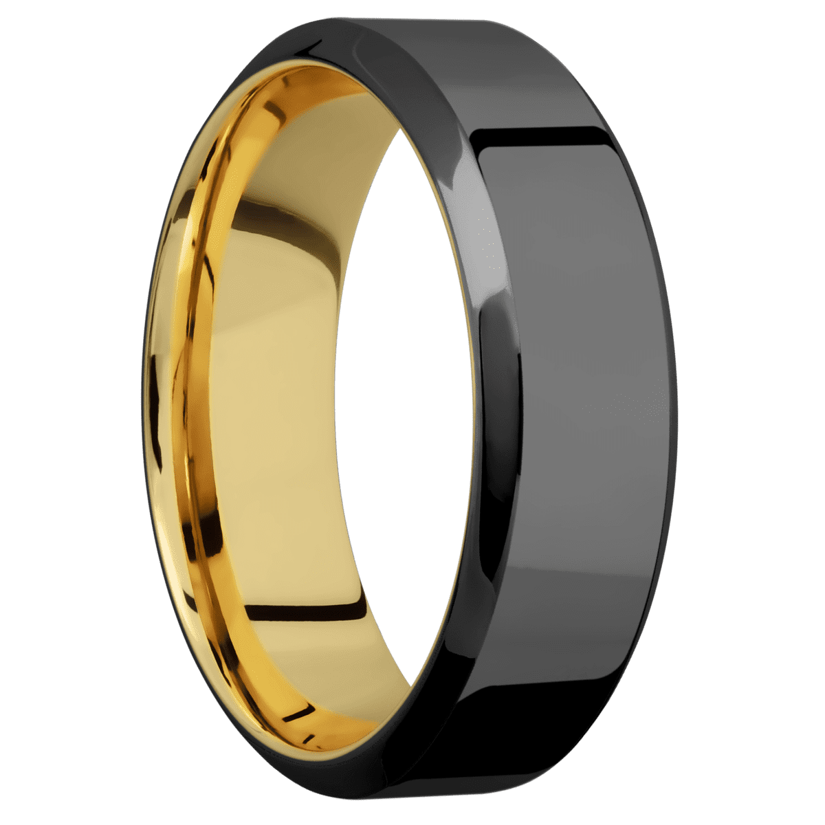 Zirconium + Polish , Polish Finish + 14K Yellow Gold - Happy Jewelers Fine Jewelry Lifetime Warranty
