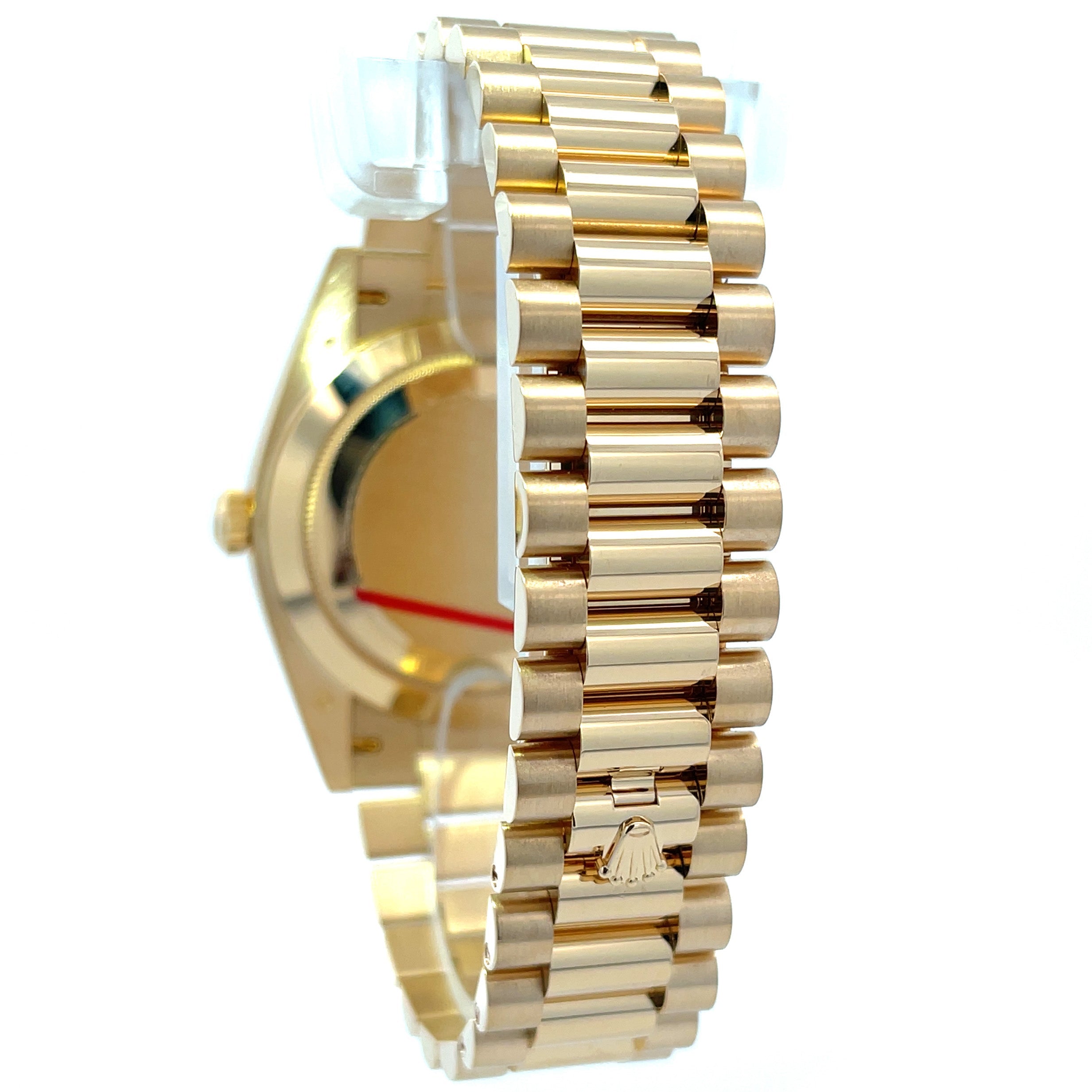 Rolex Men's Day-Date 18K Yellow Gold 40mm Champagne Roman Dial Watch Reference#: 228238 - Happy Jewelers Fine Jewelry Lifetime Warranty