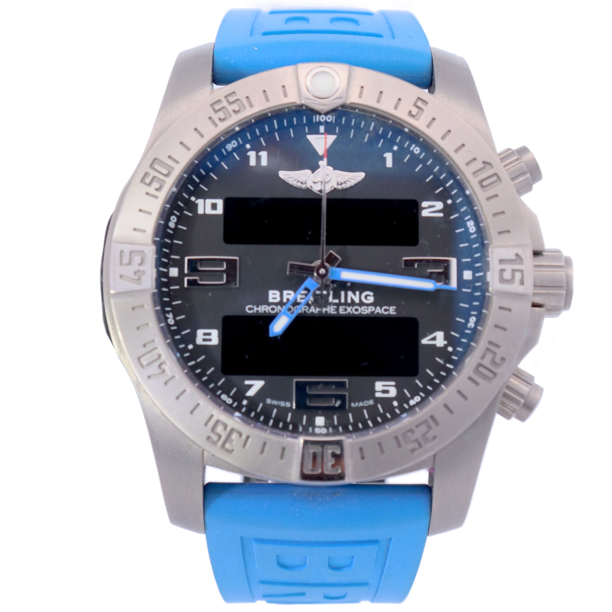 Breitling Exospace 46mm Digital Dial Watch Ref# EB5510H2/BE79 - Happy Jewelers Fine Jewelry Lifetime Warranty