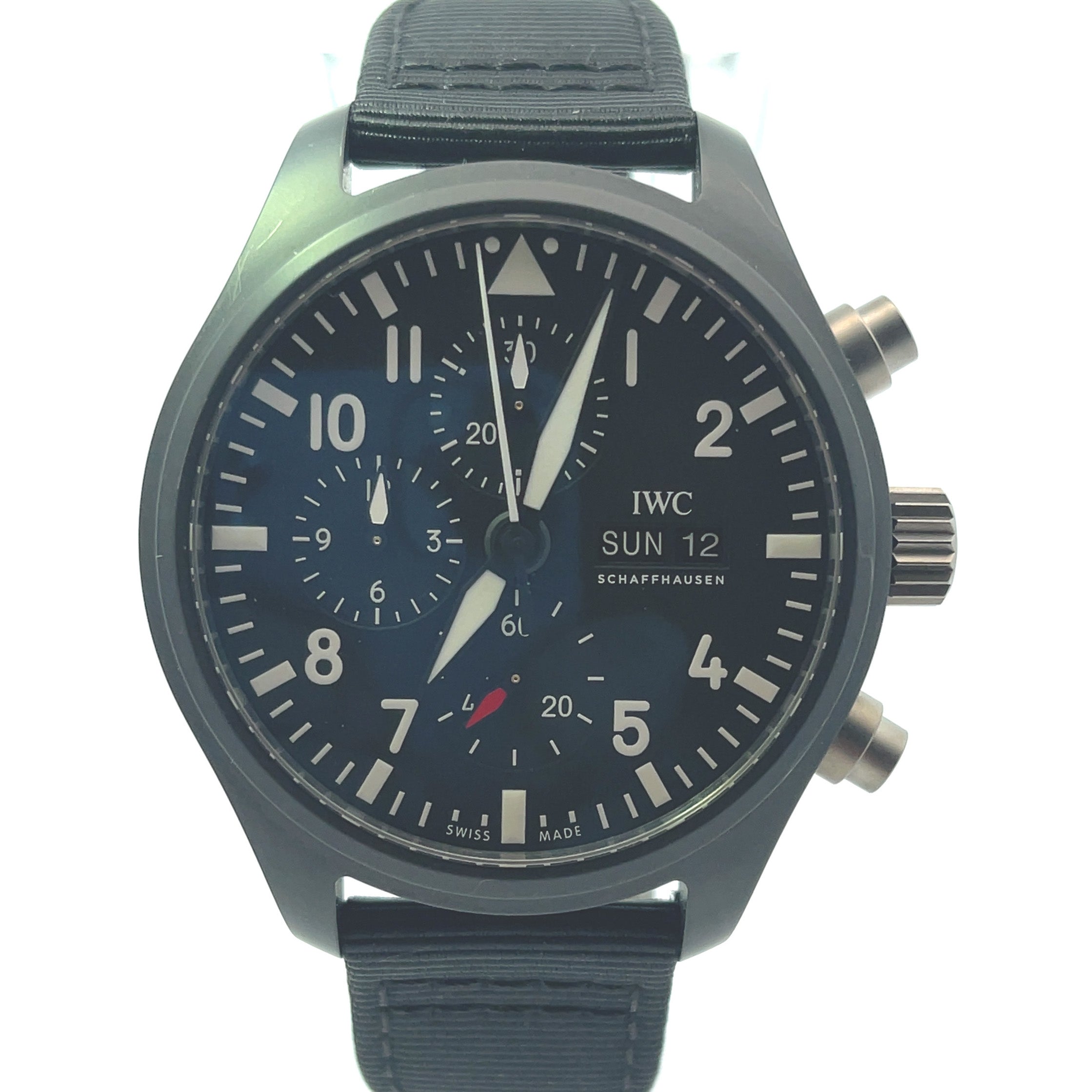 IWC Pilots Watch 44.5mm Black Dial Watch Ref# IW389101 - Happy Jewelers Fine Jewelry Lifetime Warranty