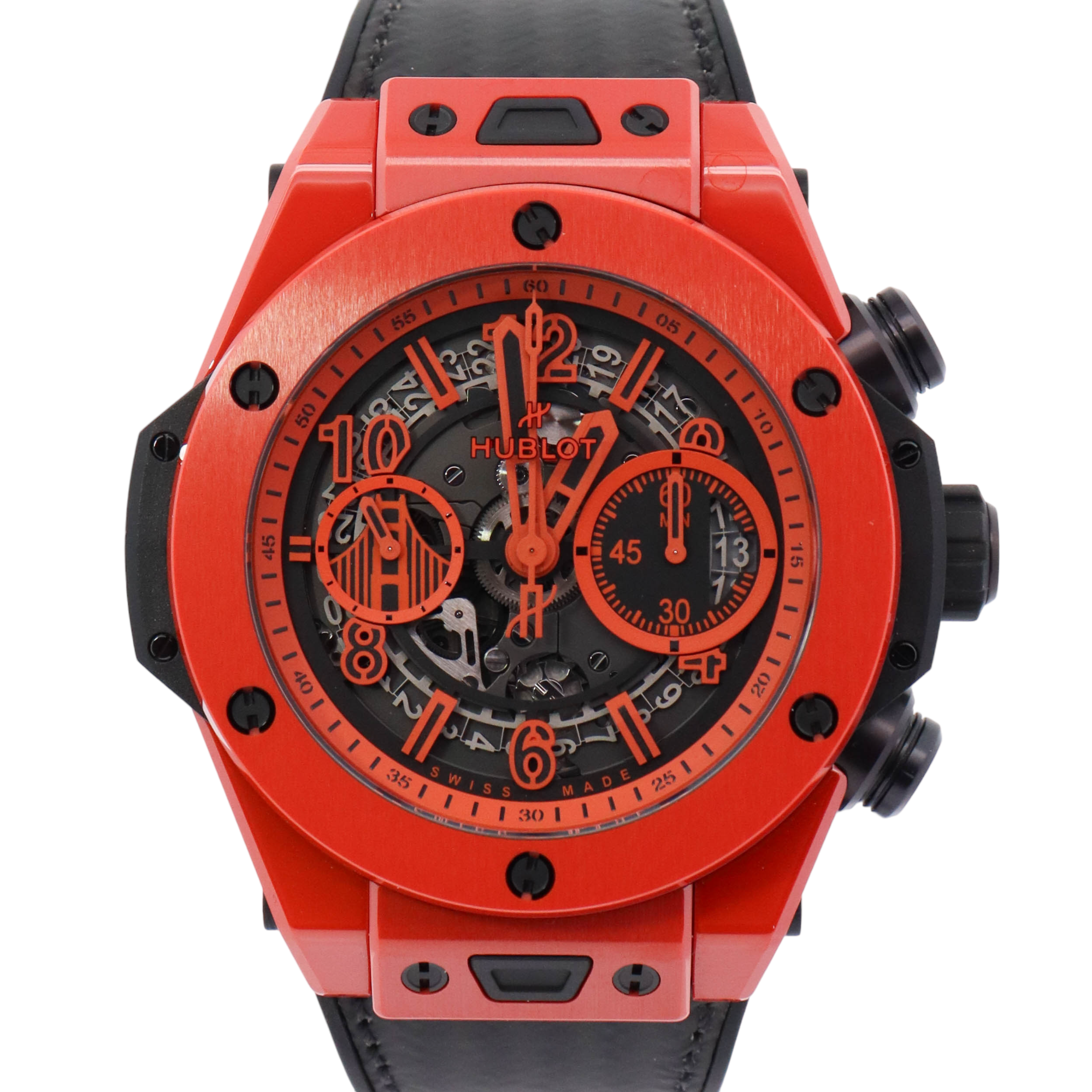 Hublot Big Bang Unico San Francisco Orange Ceramic 45mm Orange skeleton with “San Francisco” Applique at 9 o’clock Dial Watch Reference#: 411.CU.6610.RX.HSF21 - Happy Jewelers Fine Jewelry Lifetime Warranty