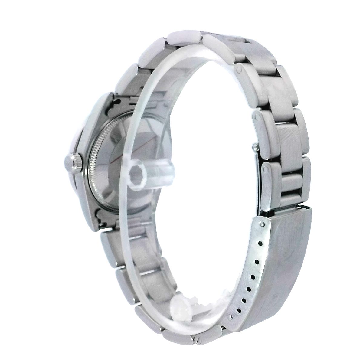 Rolex Oyster Perpetual Stainless Steel 31mm Custom Diamond Dial Watch Reference# 77080 - Happy Jewelers Fine Jewelry Lifetime Warranty