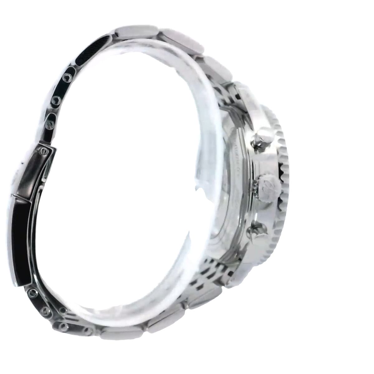 Breitling Navitimer Stainless Steel 46mm Black Chronograph Dial Watch Steel Bezel Steel Bracelet - Happy Jewelers Fine Jewelry Lifetime Warranty