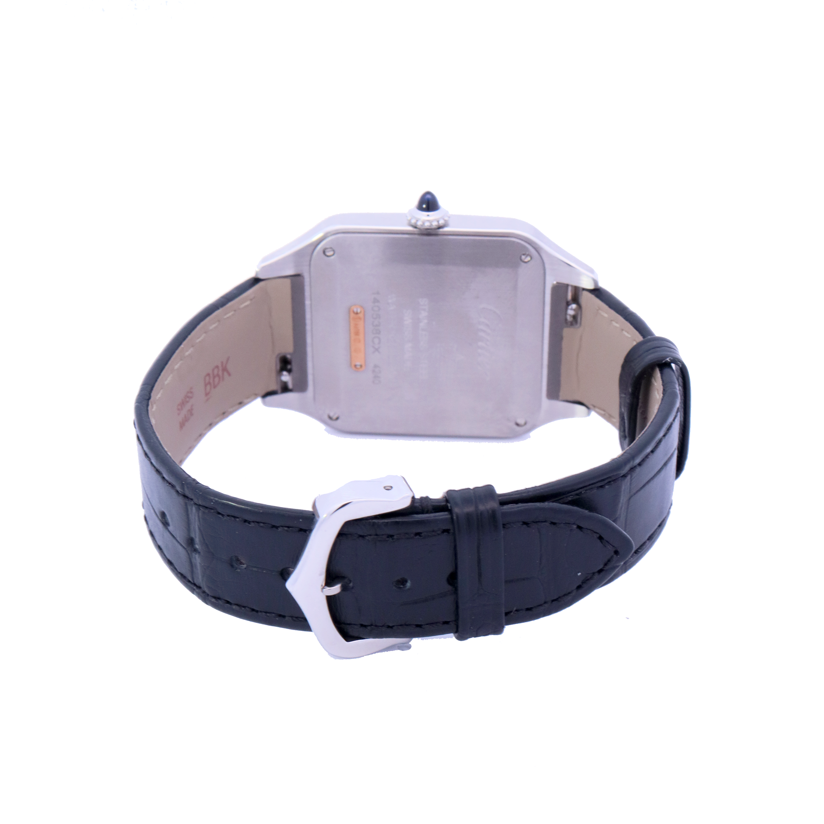 Cartier Santos Dumont Rose Gold and Stainless Steel 31mm White Roman Dial Watch | Ref# W2SA0011 - Happy Jewelers Fine Jewelry Lifetime Warranty