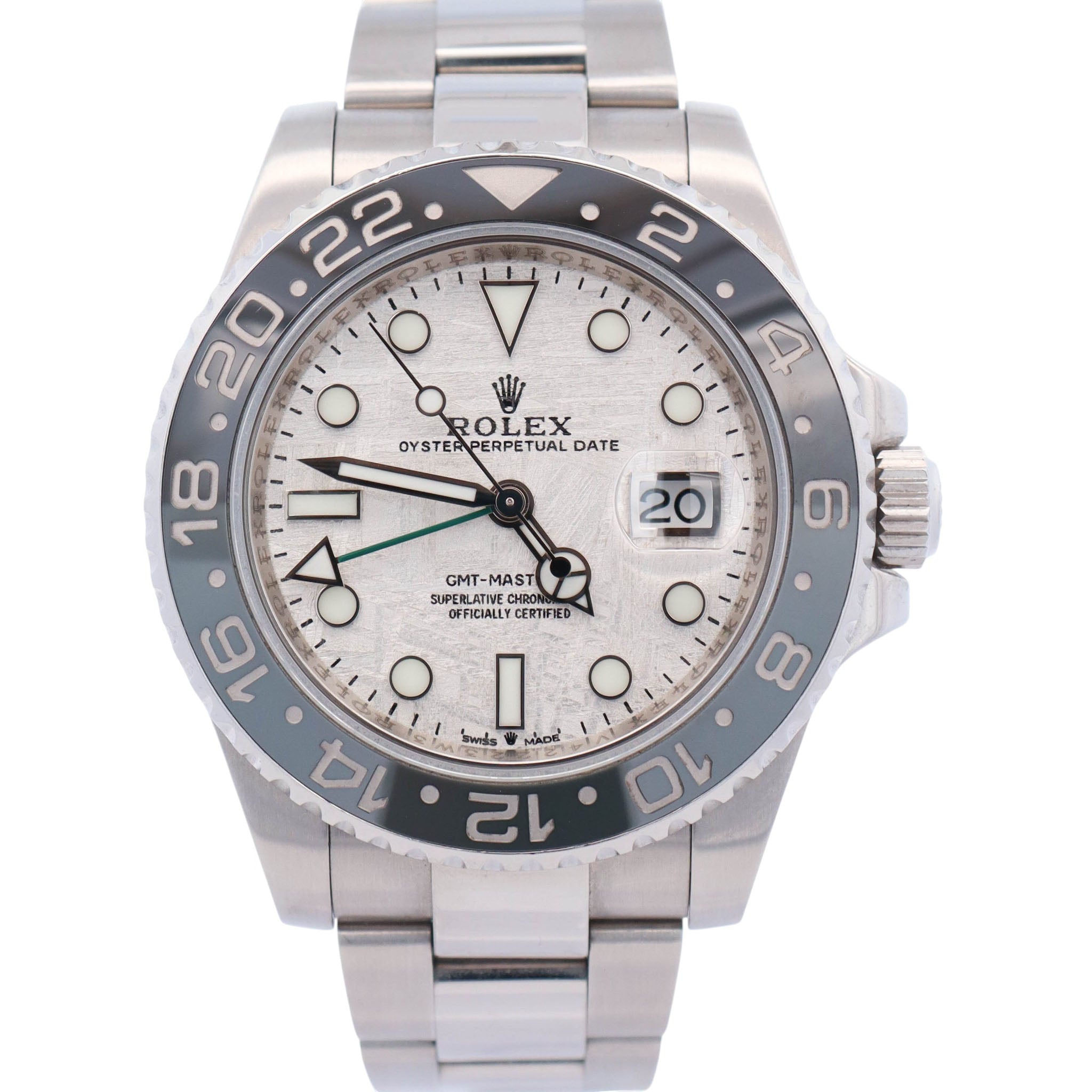Rolex GMT-Master II 40mm Custom Meteorite Dial Watch Ref# 116710LN - Happy Jewelers Fine Jewelry Lifetime Warranty