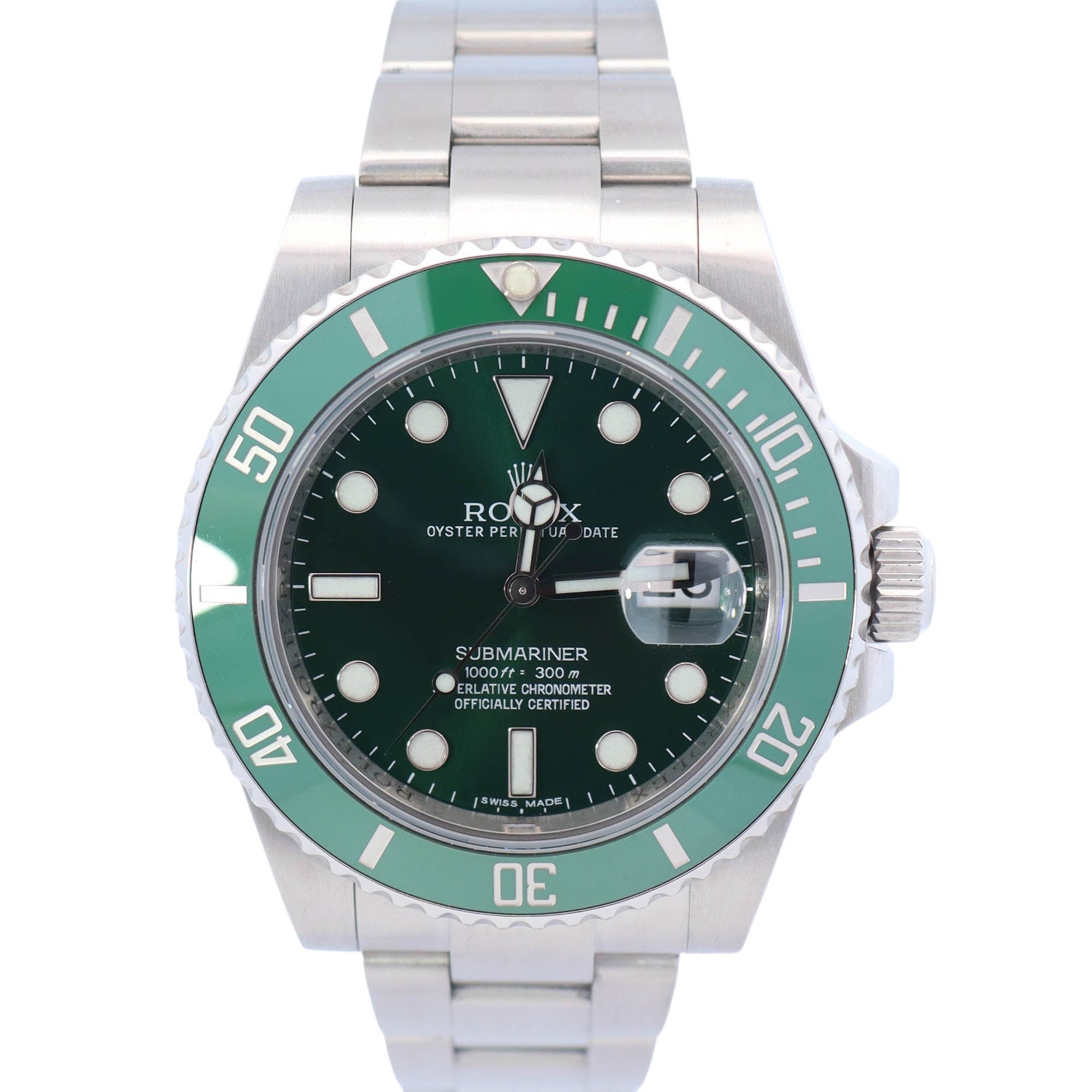 Rolex Submariner Date 40mm Green Dial Watch Ref# 116610LV - Happy Jewelers Fine Jewelry Lifetime Warranty