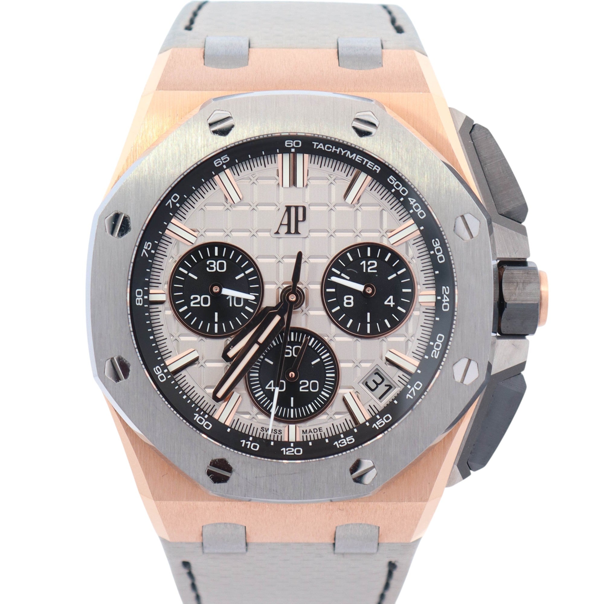 Audemars Piguet Royal Oak 43mm Gray Dial Watch Ref# 26420OI.OO.A015VE.01 - Happy Jewelers Fine Jewelry Lifetime Warranty