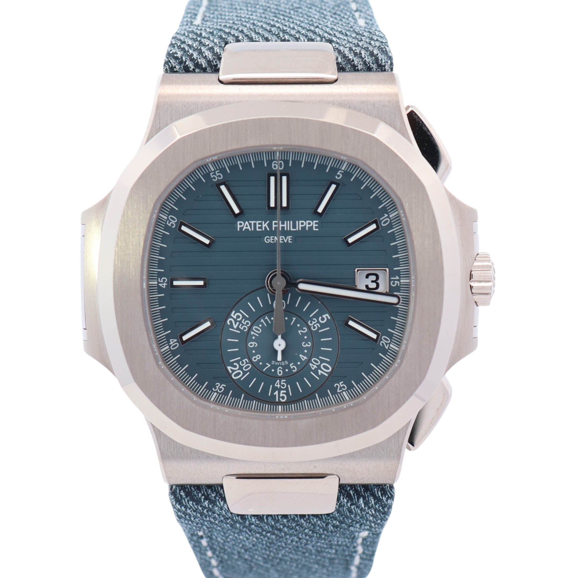 Patek Philippe Nautilus 40.5mm Blue Dial Ref# 5980/60G-001 - Happy Jewelers Fine Jewelry Lifetime Warranty