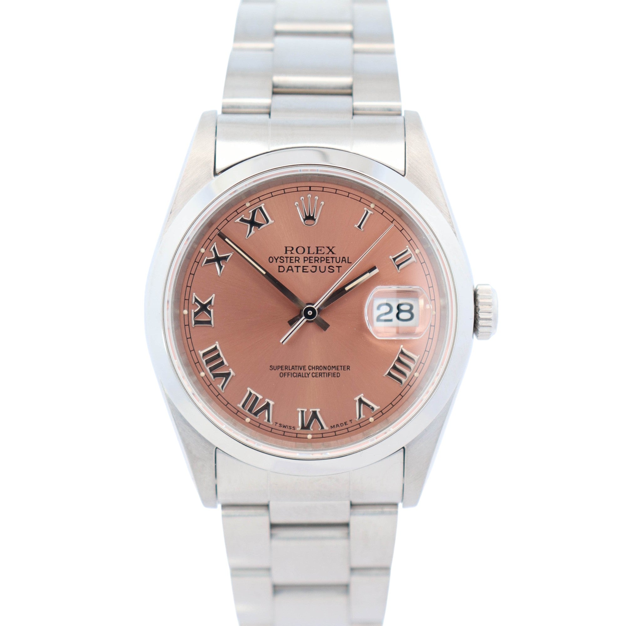 Rolex Datejust 36mm Salmon Dial Watch Ref# 16200 - Happy Jewelers Fine Jewelry Lifetime Warranty