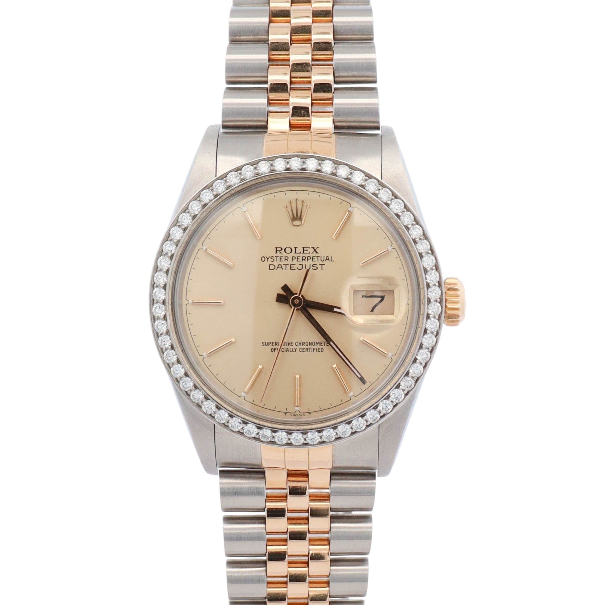Rolex Datejust 36mm Champagne Dial Watch Ref# 16013 - Happy Jewelers Fine Jewelry Lifetime Warranty
