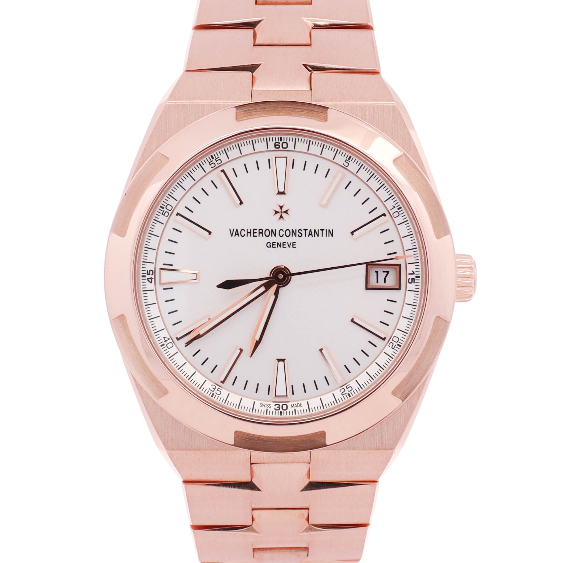 Vacheron Constantin Overseas 41mm Silver Dial Watch Ref# 4500V/000R-B127 - Happy Jewelers Fine Jewelry Lifetime Warranty