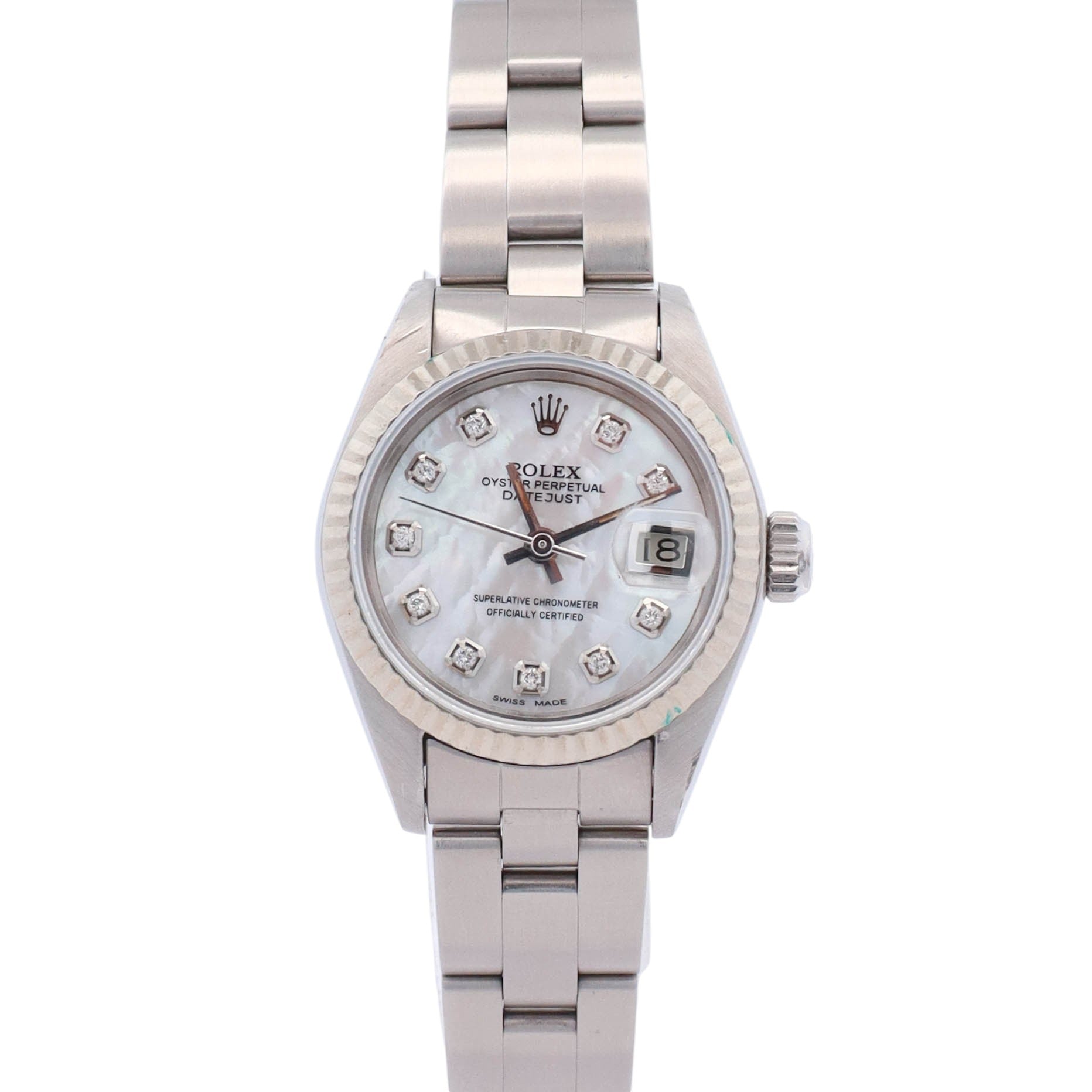 Rolex Oyster Perpetual 26mm MOP Dial Watch Ref# 69160 - Happy Jewelers Fine Jewelry Lifetime Warranty