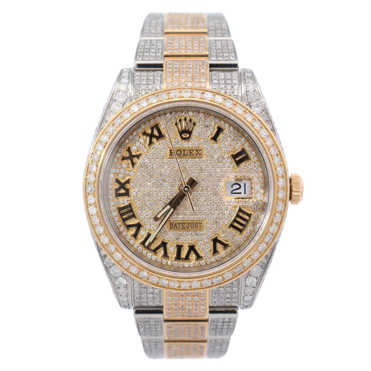 Rolex Datejust 41mm Custom Iced Out Dial Watch Ref# 126333 - Happy Jewelers Fine Jewelry Lifetime Warranty