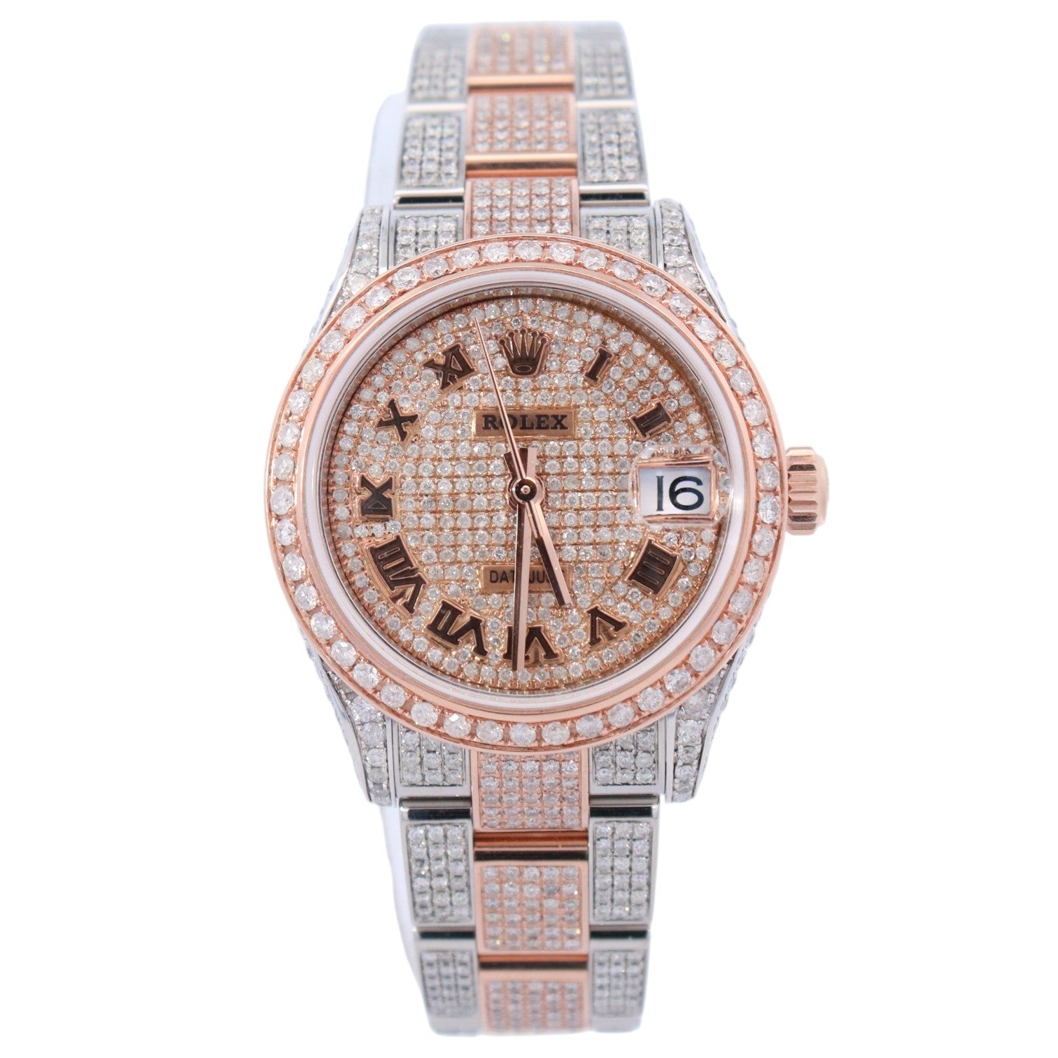 Rolex Datejust 31mm Custom Iced Out Dial Watch Ref# 278241 - Happy Jewelers Fine Jewelry Lifetime Warranty