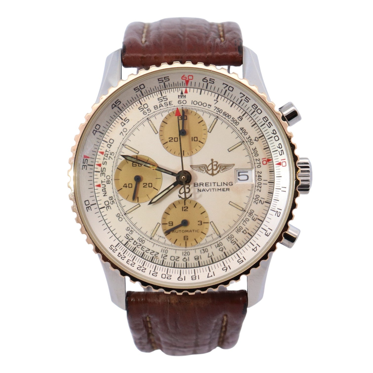 Breitling Navitimer 43mm Cream Dial Watch Ref# D13022 - Happy Jewelers Fine Jewelry Lifetime Warranty