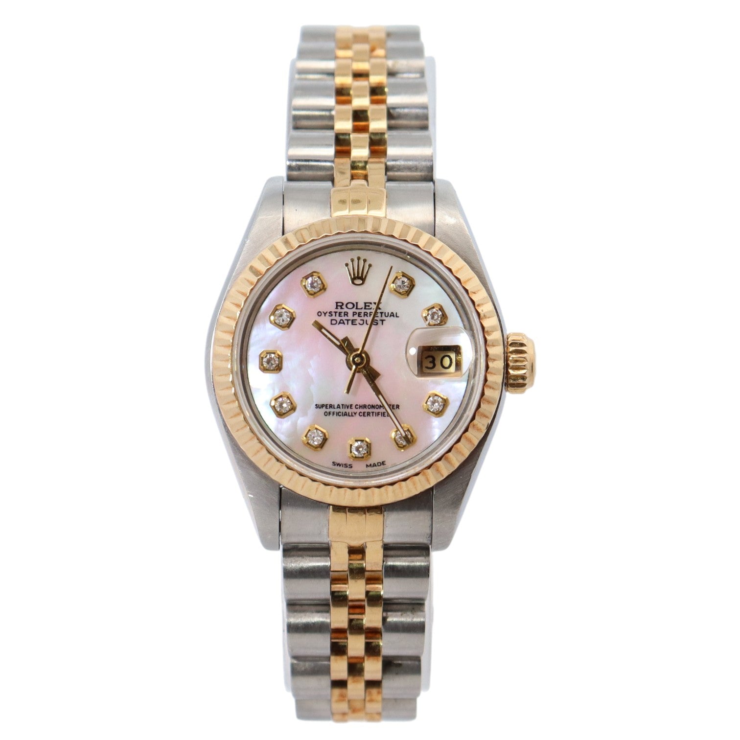 Rolex Datejust 26mm MOP Dial Watch Ref# 69173 - Happy Jewelers Fine Jewelry Lifetime Warranty