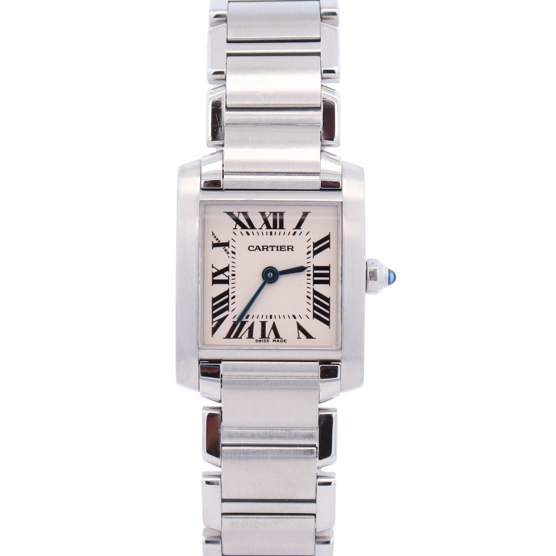 Cartier Tank Francaise 20mm White Dial Watch Ref# W51008CE