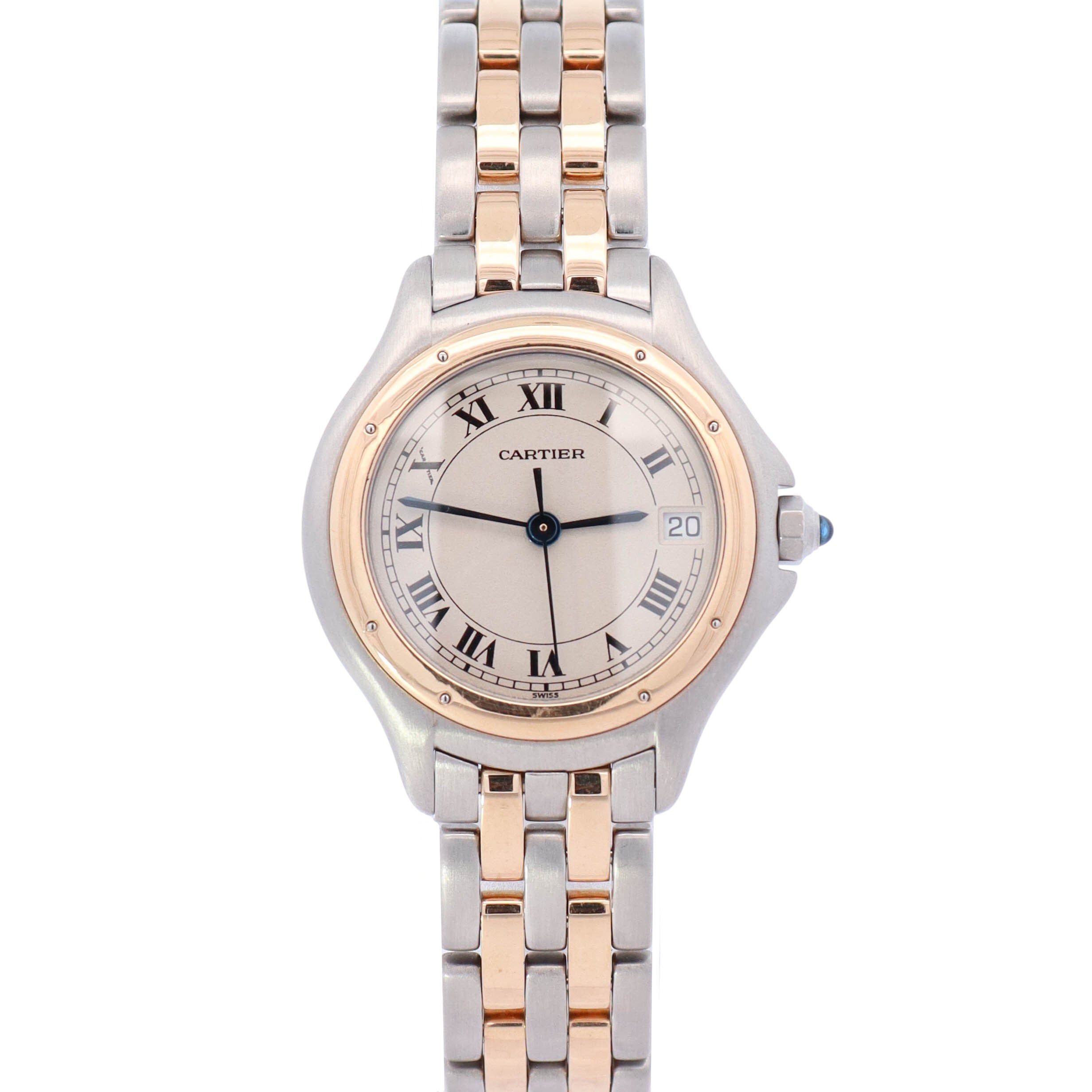 Cartier Cougar 26mm Ivory Dial Watch Ref# W35005B6 - Happy Jewelers Fine Jewelry Lifetime Warranty