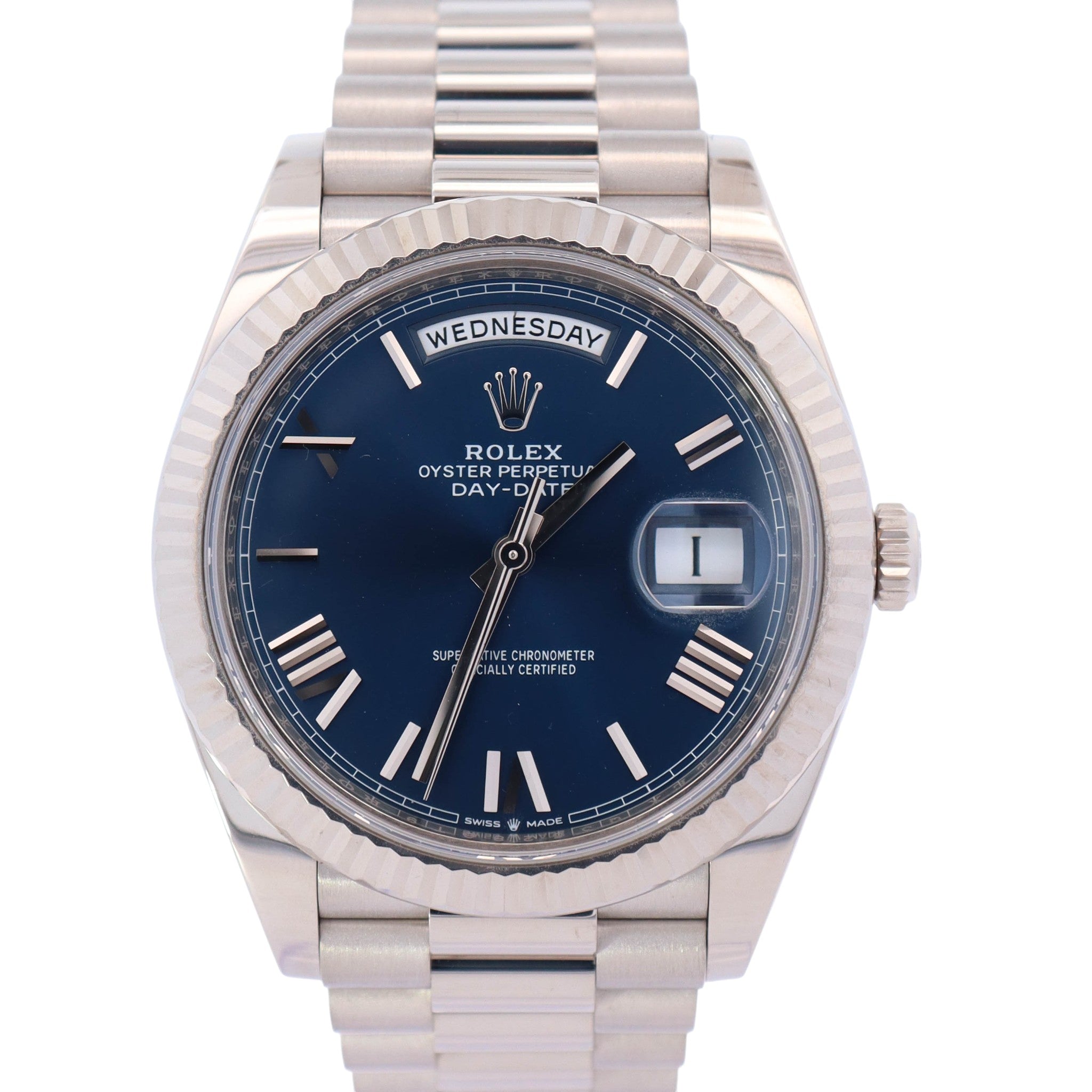 Rolex Day-Date 40mm Blue Dial Watch Ref# 228239