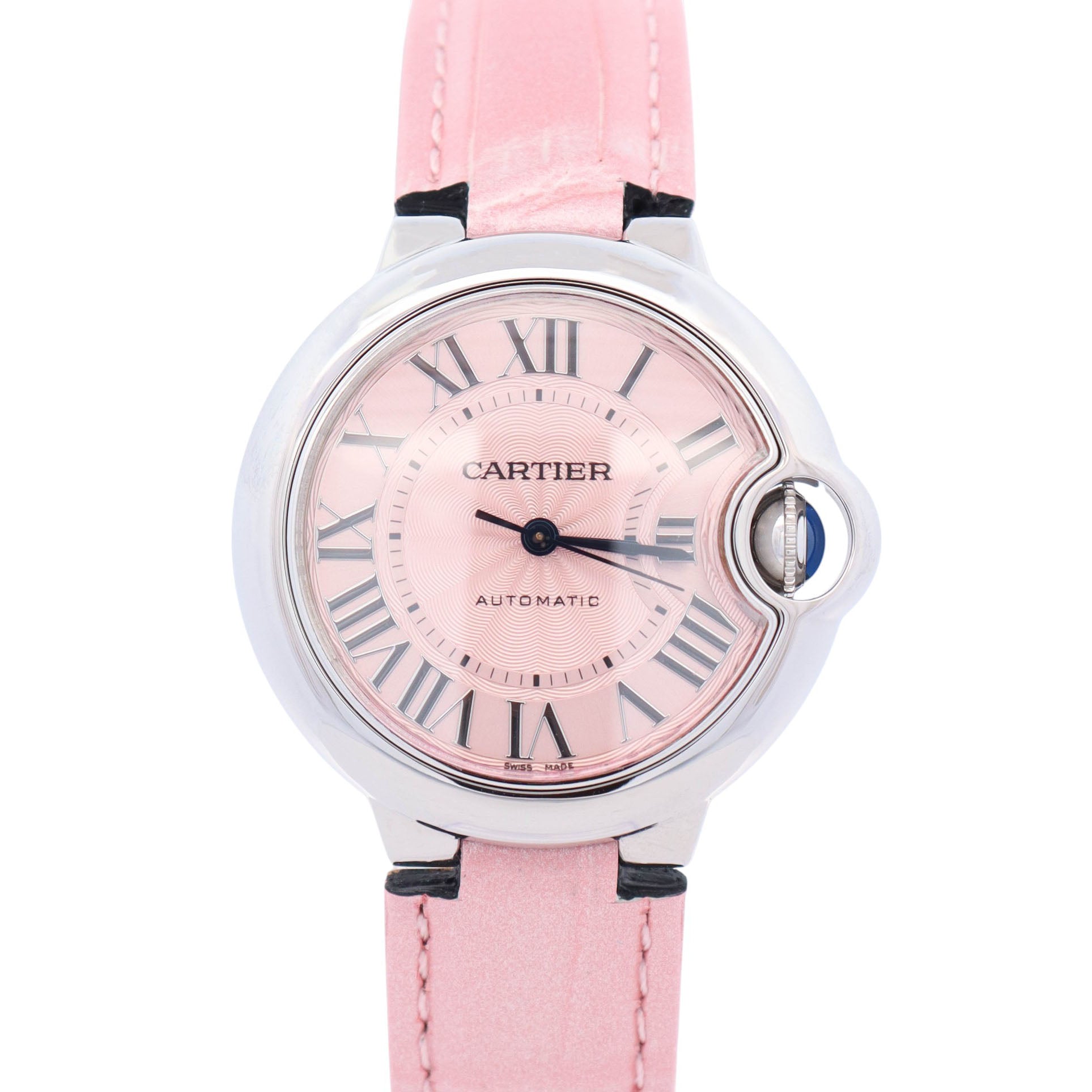Cartier Ballon Bleu 33mm Pink Dial Watch Ref# WSBB0002